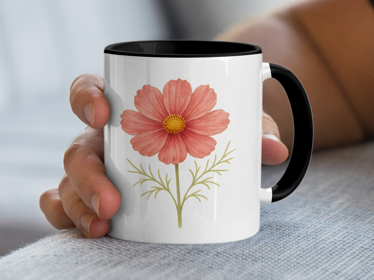 Pink Flower Design Art Beautiful Coffee Mug product type