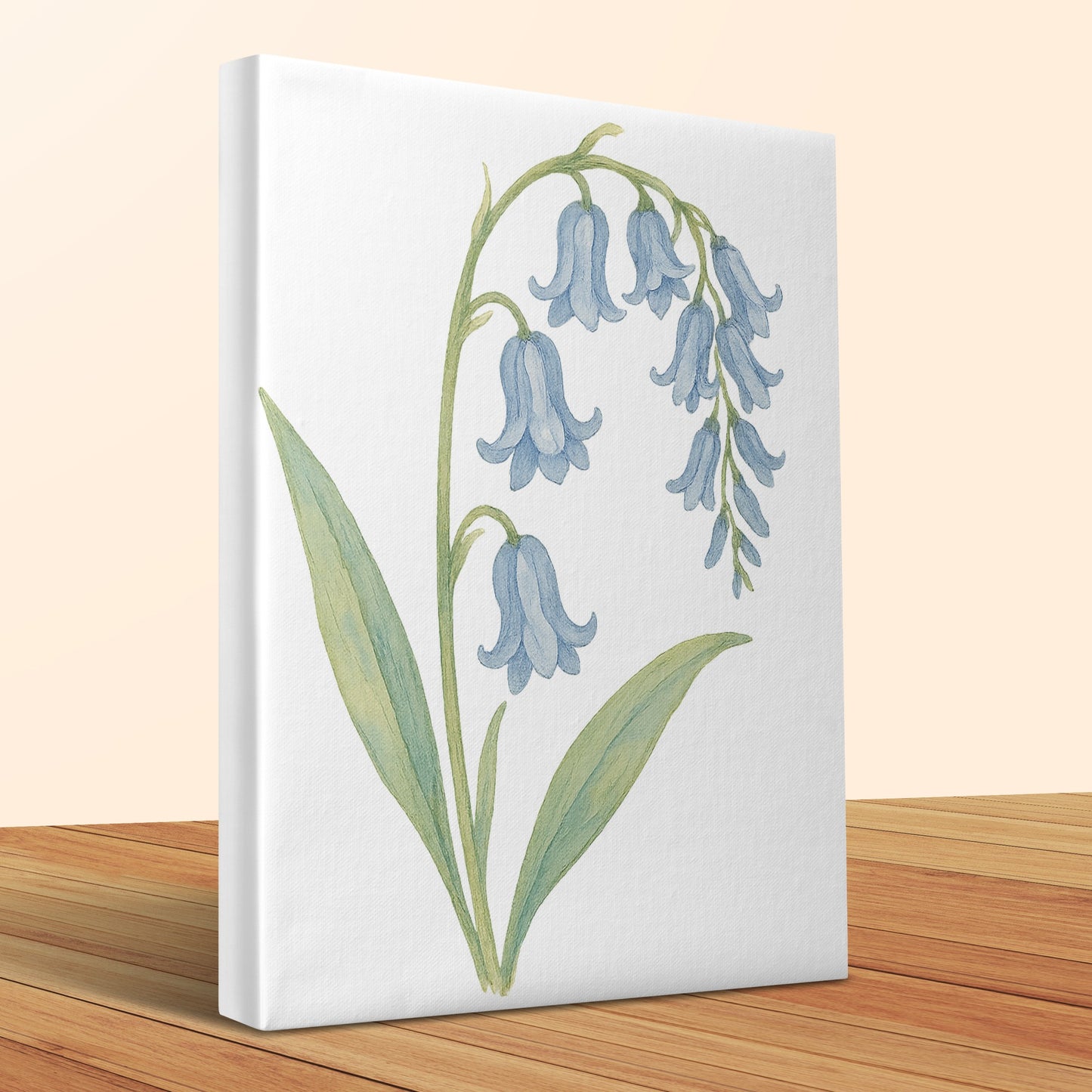 Blue Bell Flower Illustration on Canvas Wall Art product