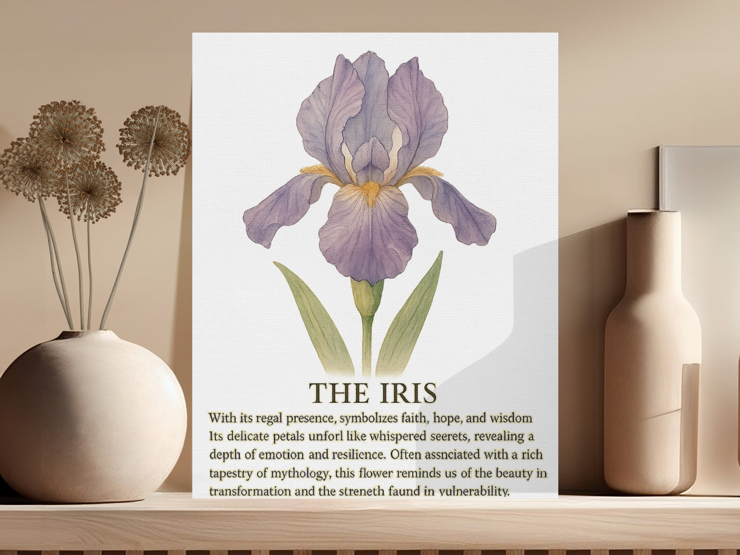 Elegant Purple Iris Art Print for Home Decor product