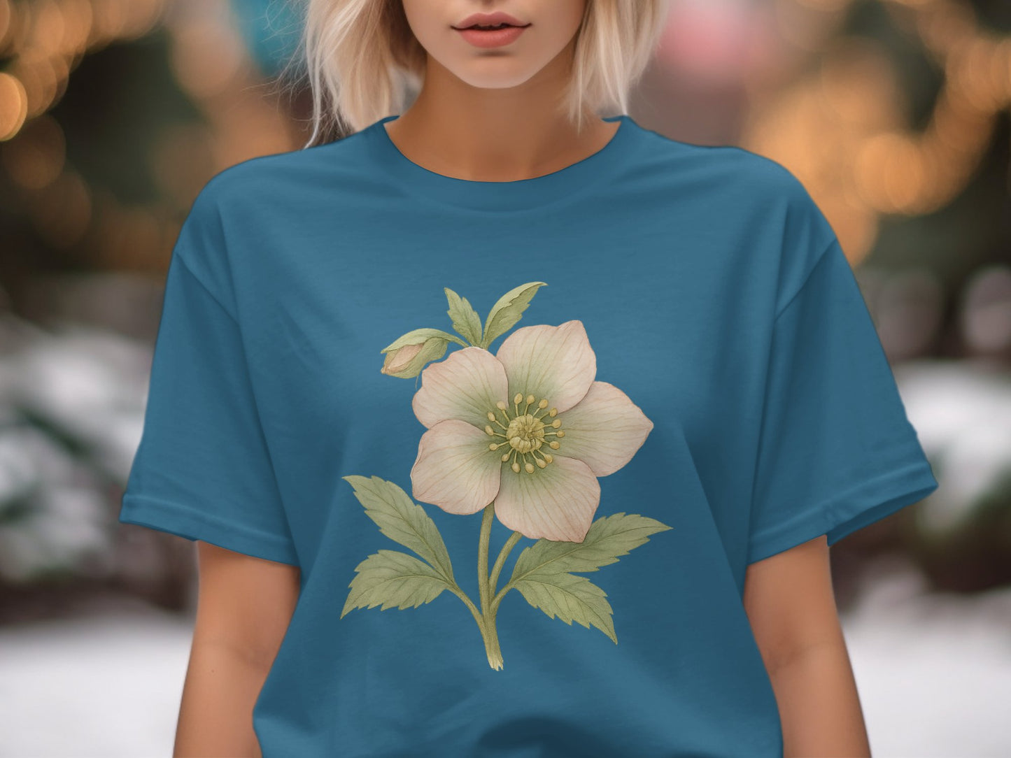 Elegant Floral Print Casual Women's T-Shirt product
