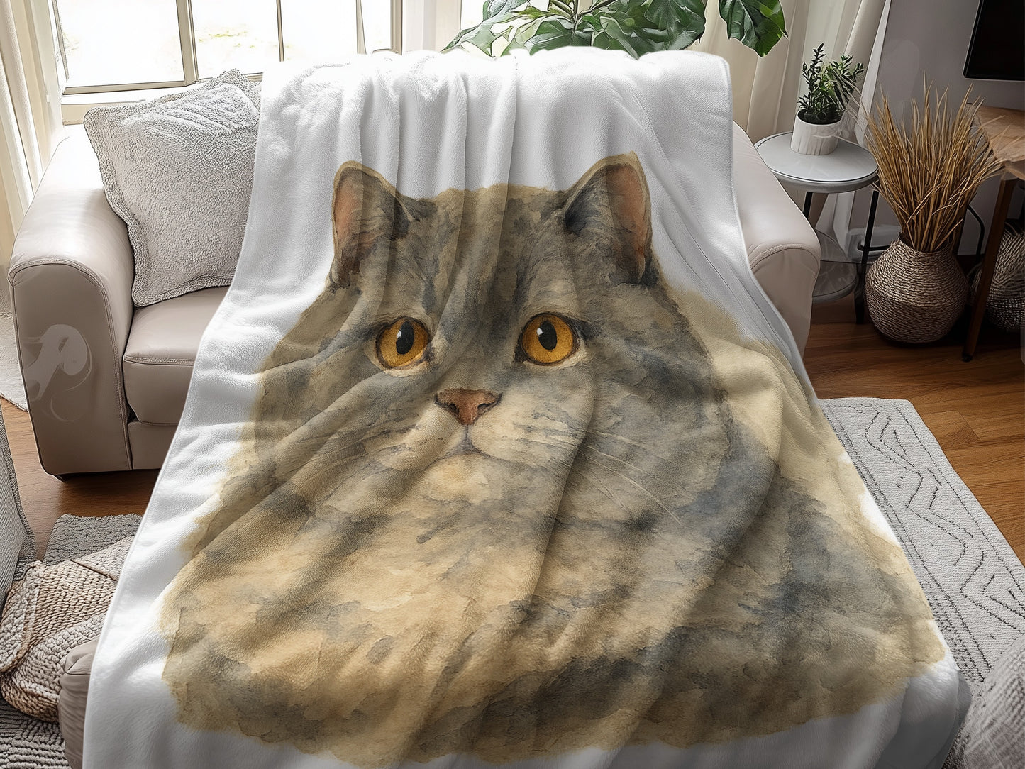 Cozy Feline Print Blanket Cat Lover Perfect Gift product