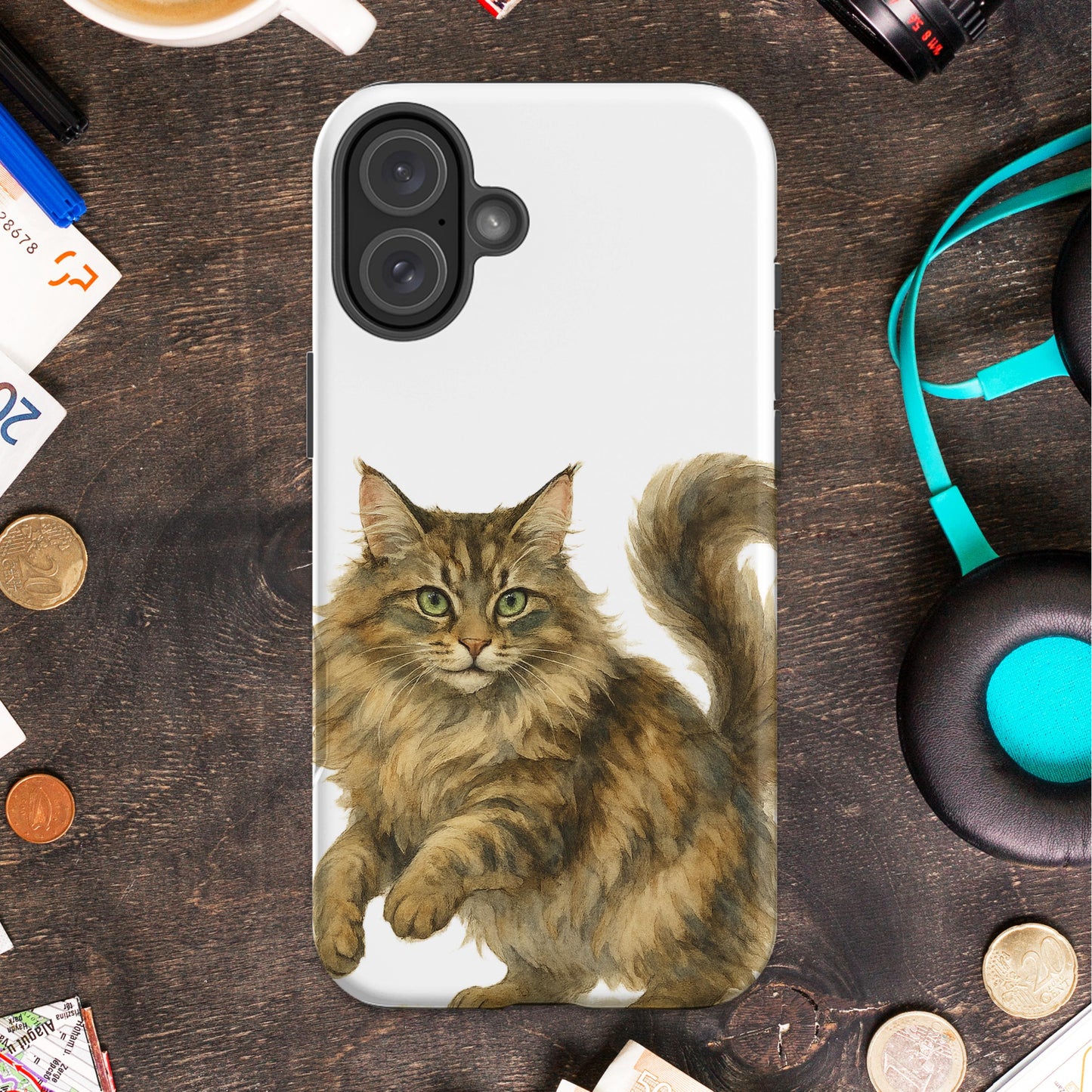Cute Fluffy Cat iPhone Case Animal Lover product
