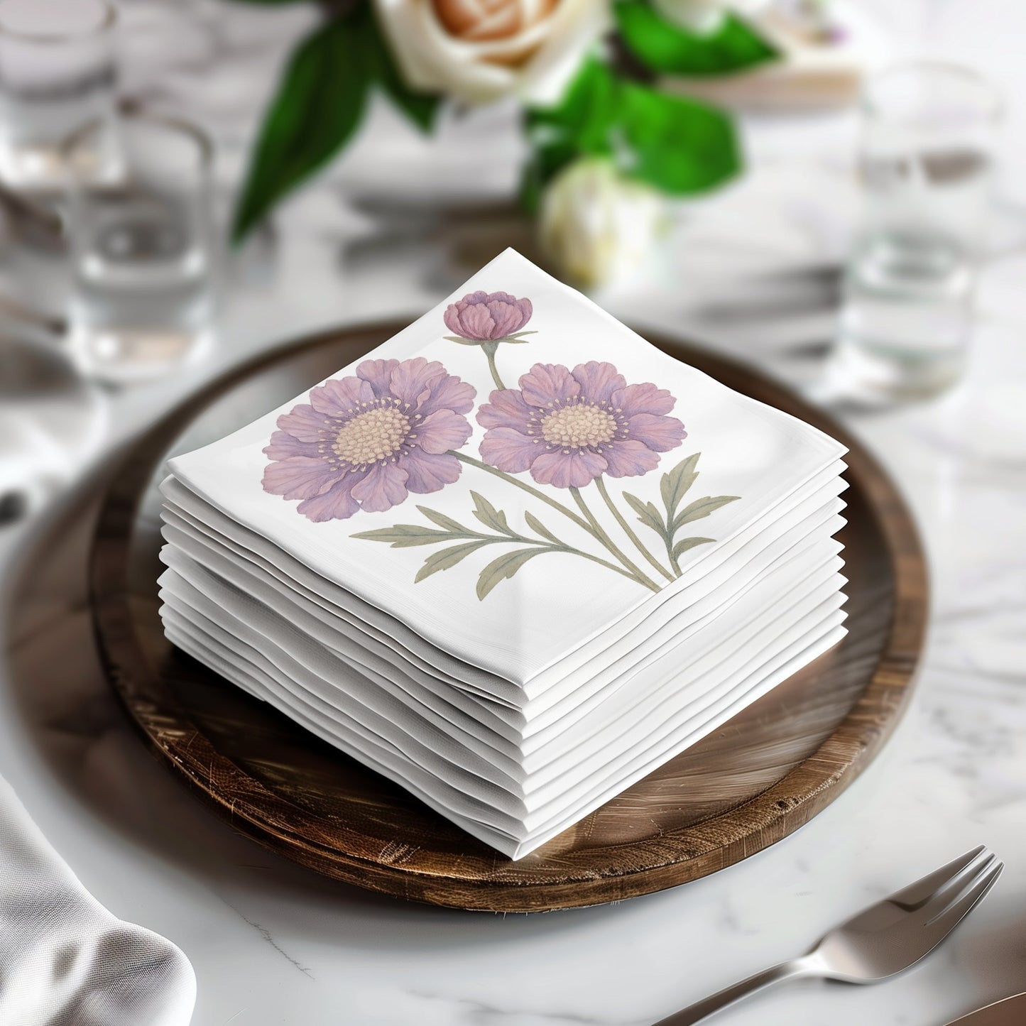 Lovely Floral Print Napkins Perfect for Any Table Setting product type