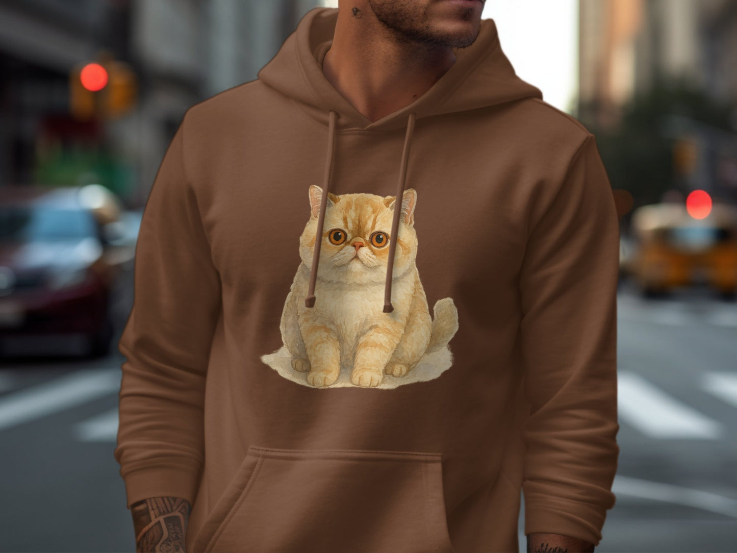 Adorable Cat Graphic on Cozy Hoodie product