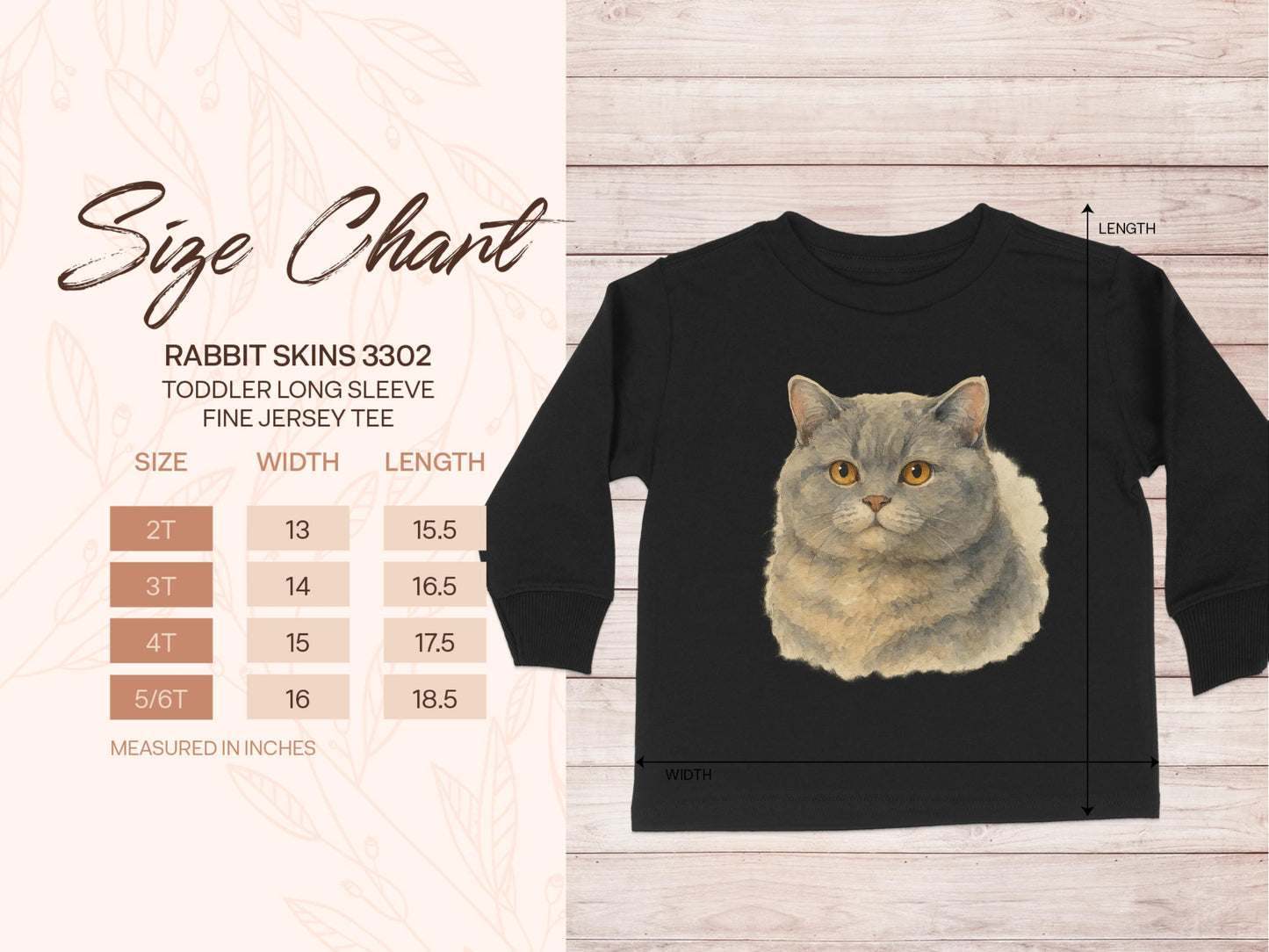 Adorable Cat Print Toddler Long Sleeve Jersey Tee product