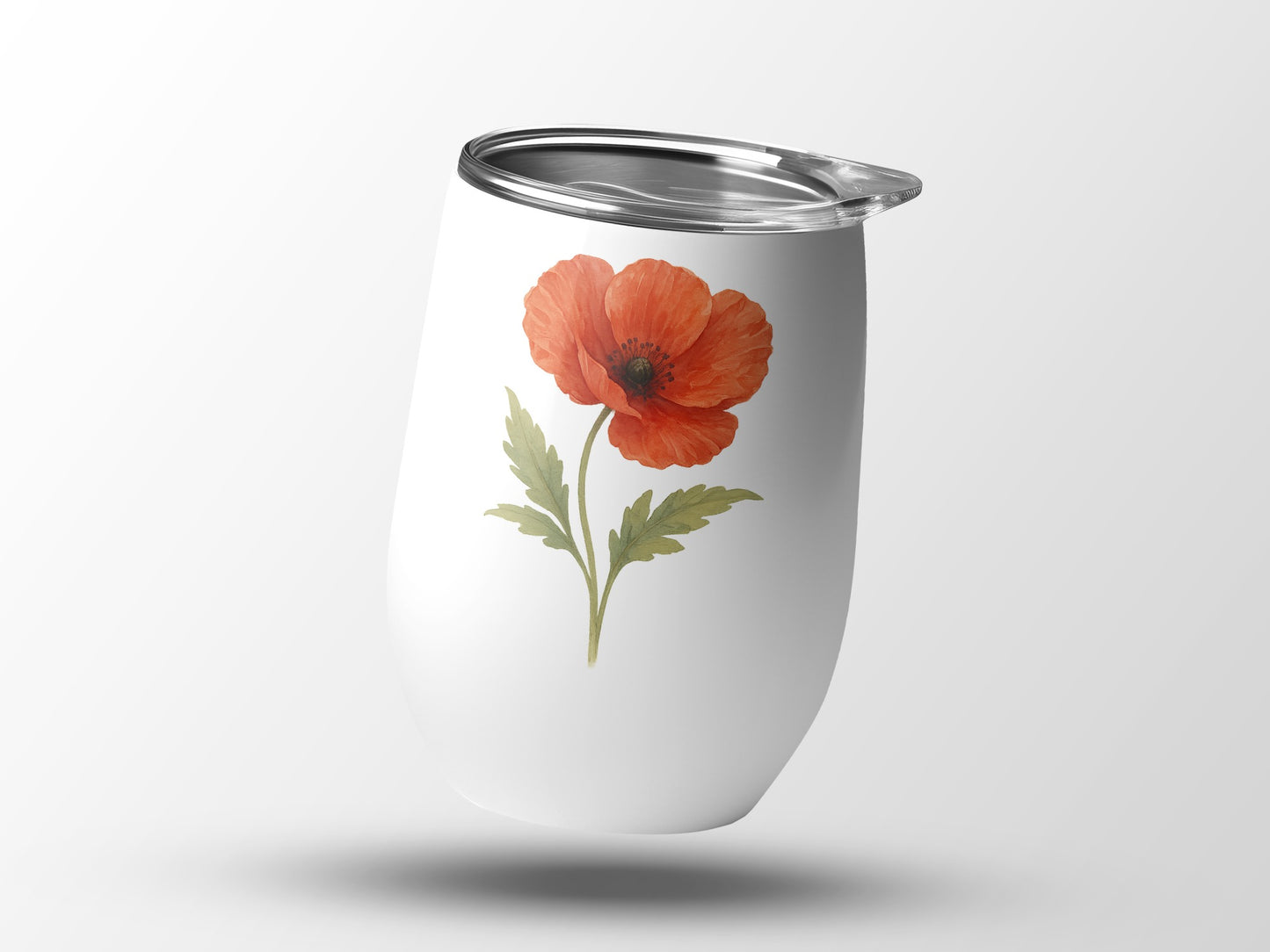 Red Poppy Flower Design Tall Tumbler Mug Product