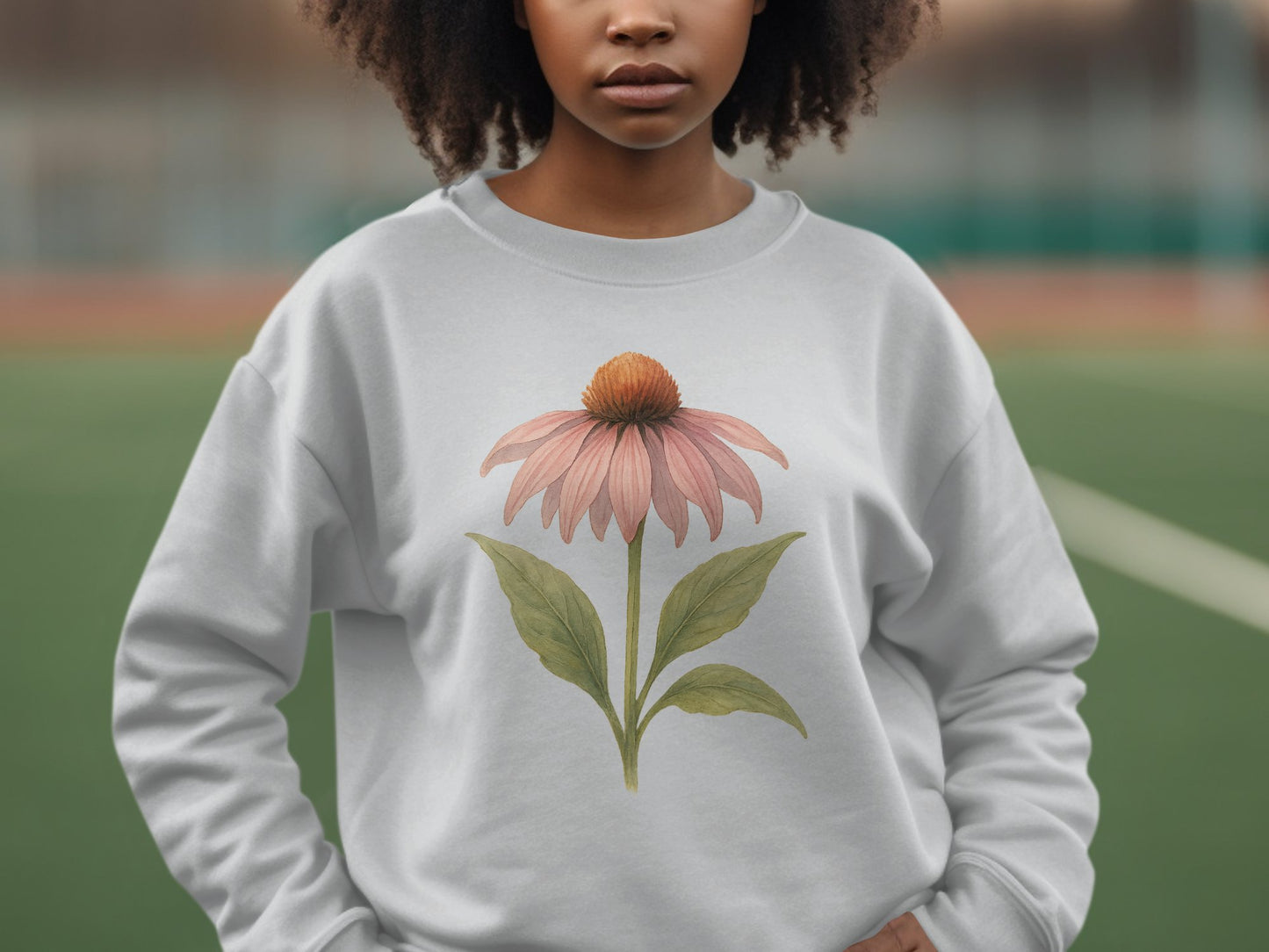 Floral Design Sweatshirt Fashionable Clothing Product