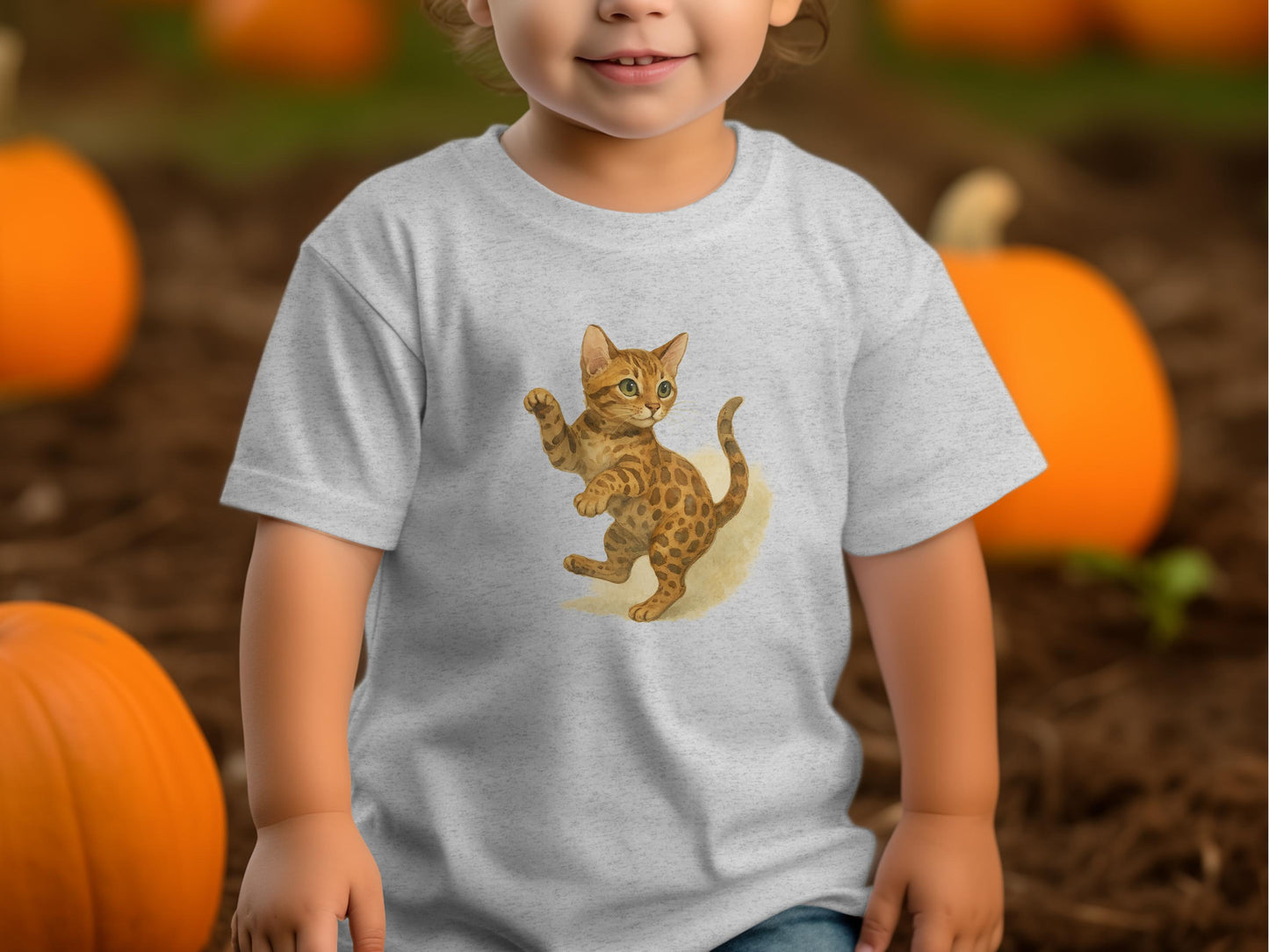 Playful Kitten Youth Tee Comfortable Cute Design product type