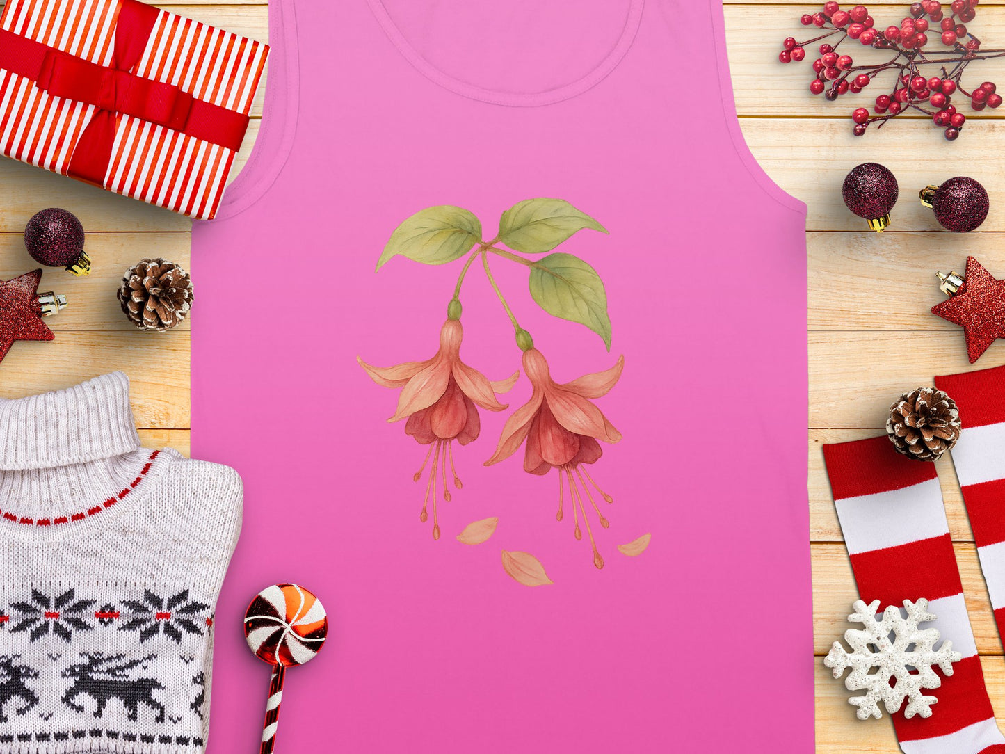 Floral Design Holiday Cheer Women's Tank Top Product