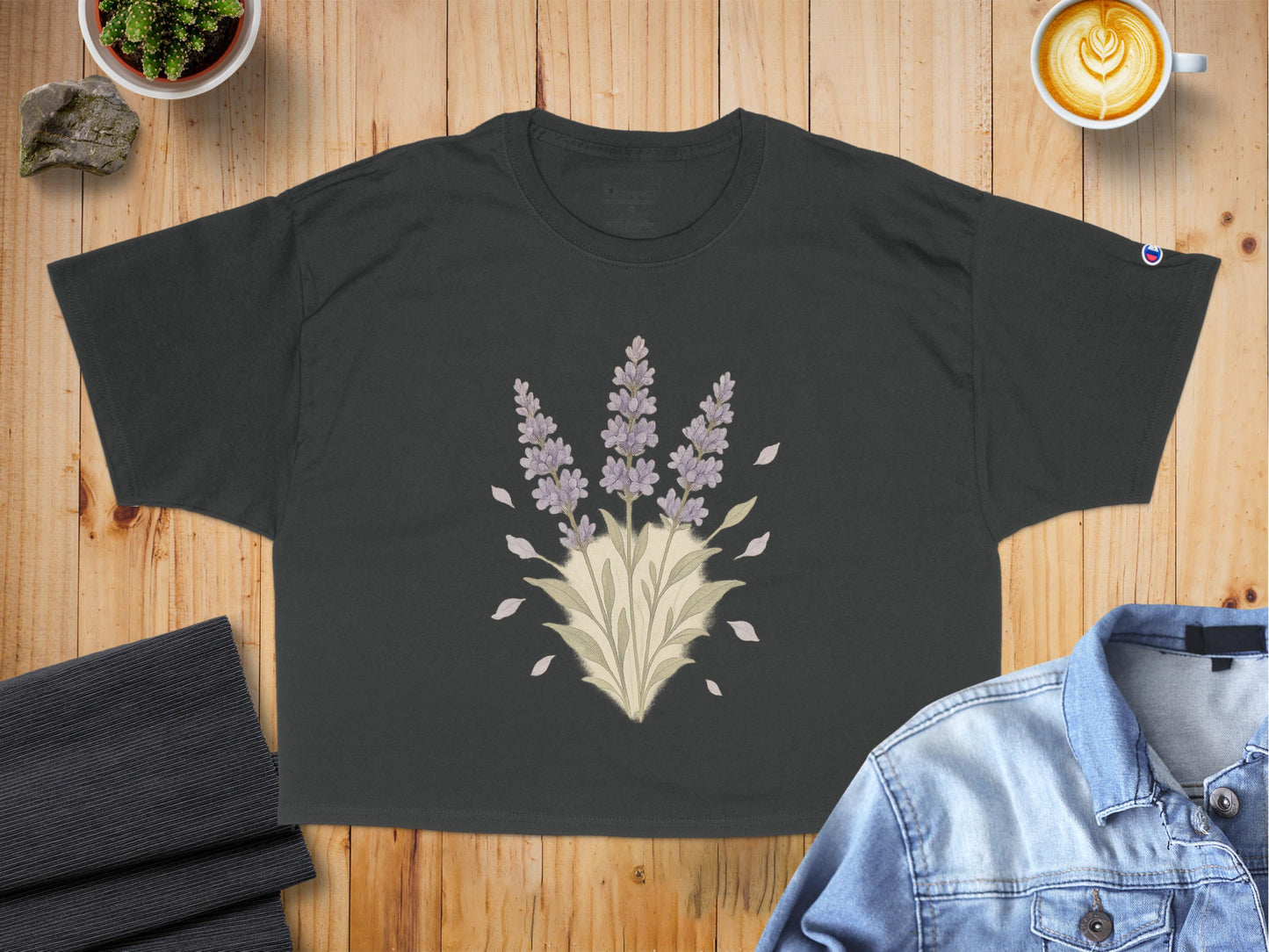 Floral Lavender Print Short-Sleeve Graphic Tee product