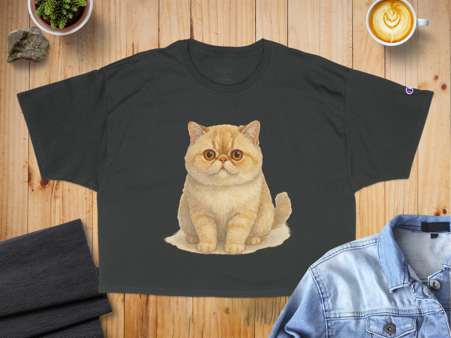Cute Cat Graphic Round Neck Shirt product type