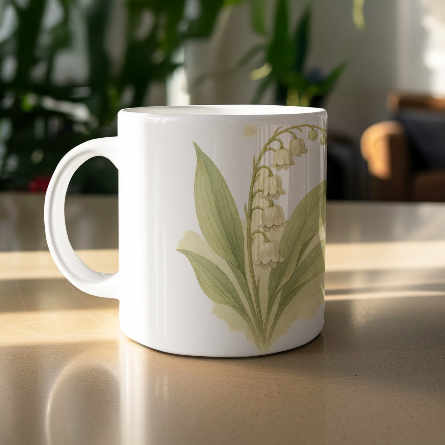 Vintage Botanical Lily of the Valley Design Mug product type