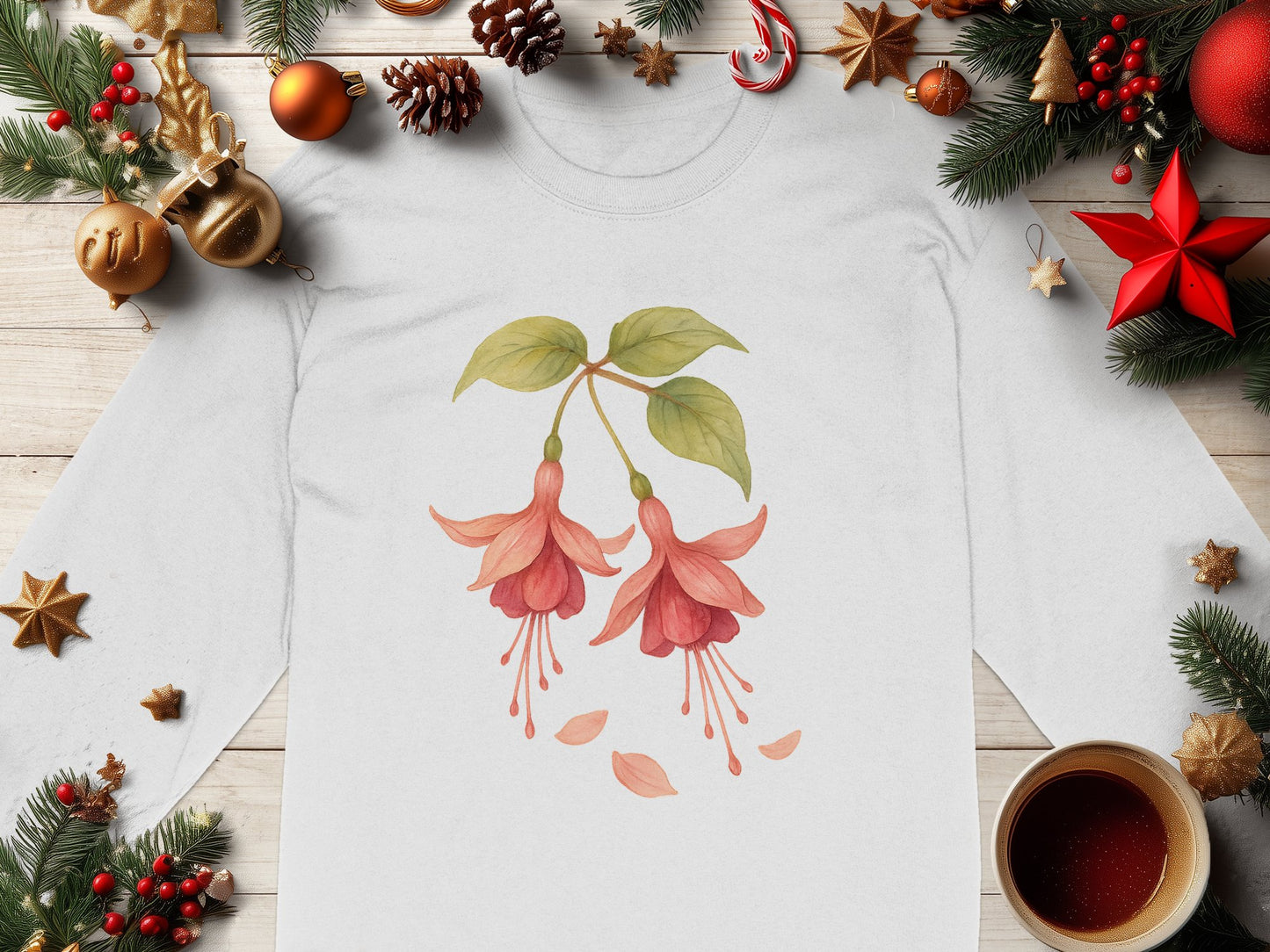 Festive Season Floral Blossom Long Sleeve Shirt product type