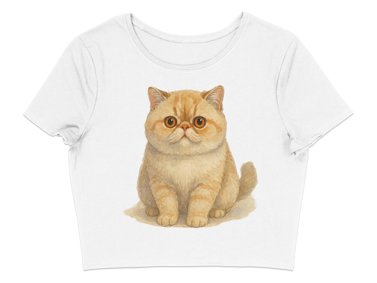 Adorable Kitty Printed Graphic Cropped Top product type