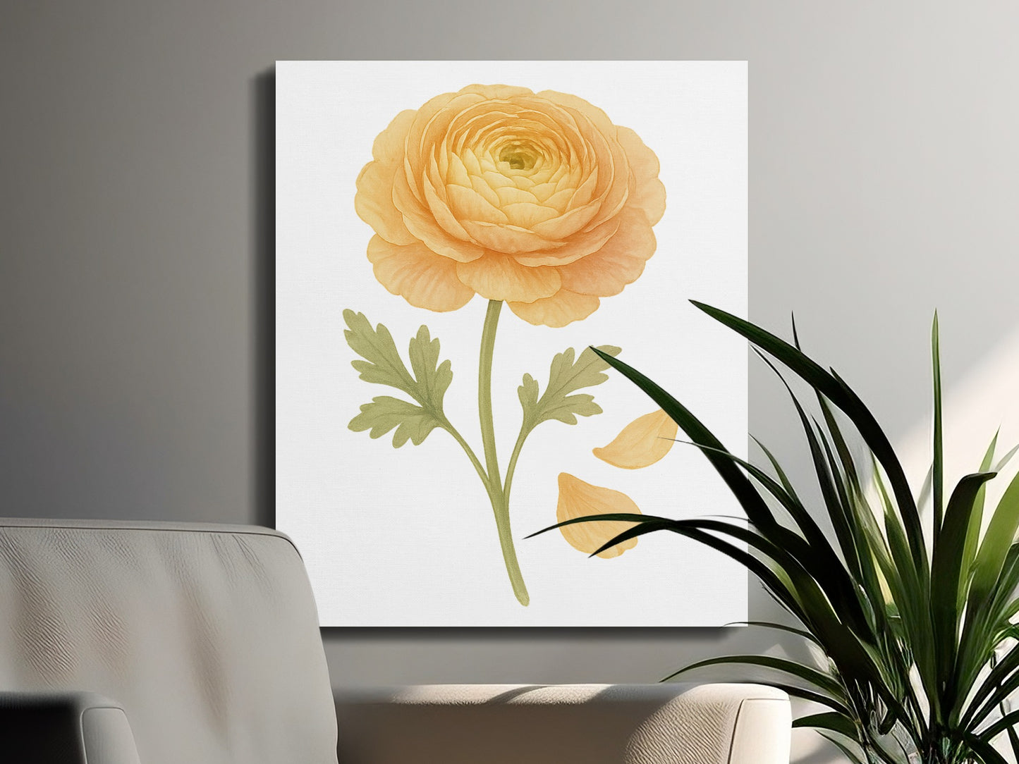 Beautiful Yellow Flower Canvas Wall Art Home Decor product type