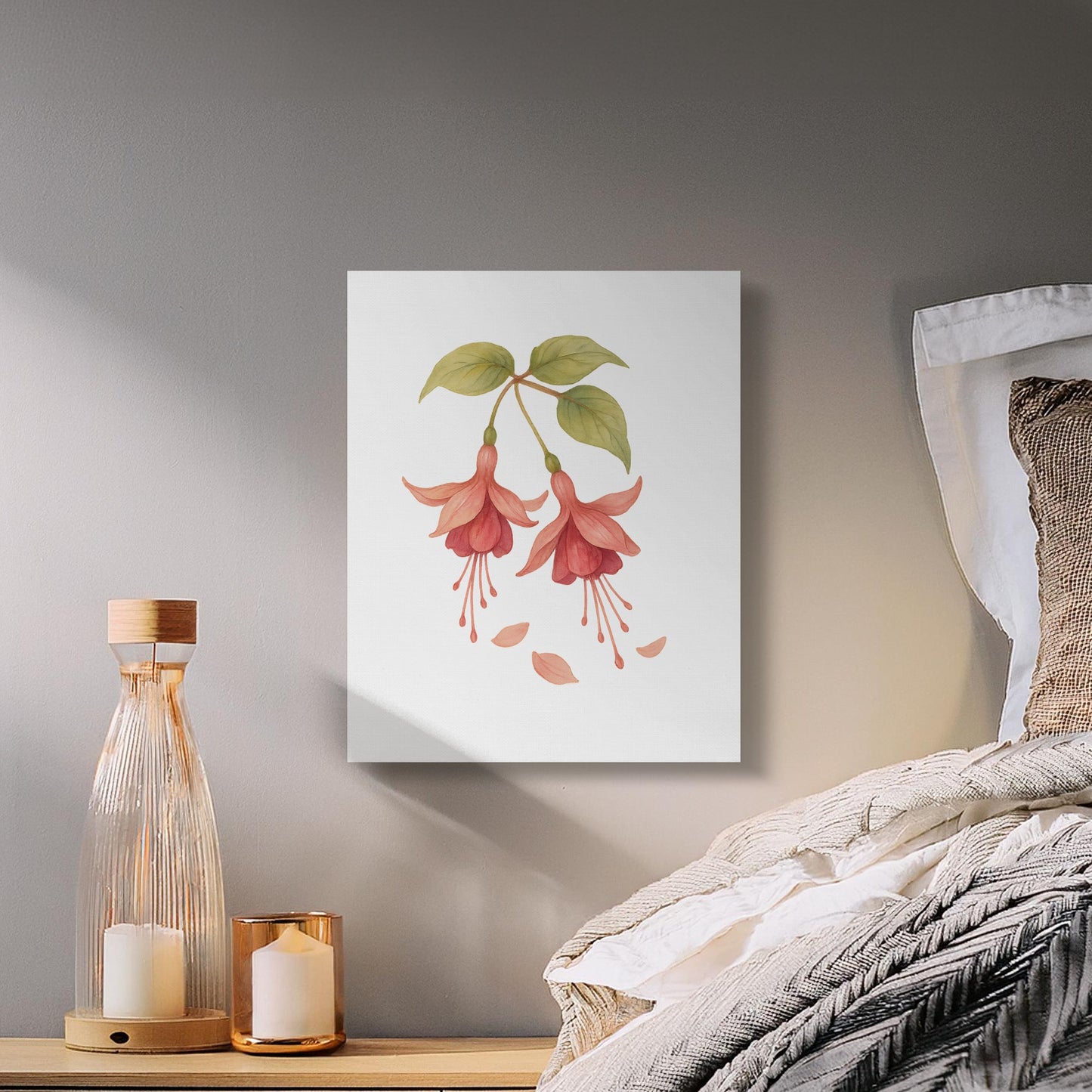 Elegant Flower Art Print for Bedroom Decor product