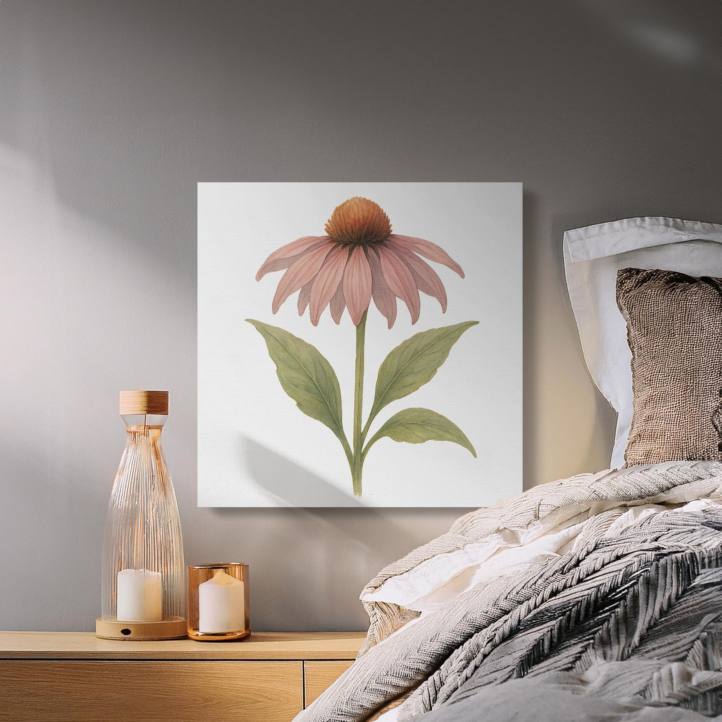 Beautiful Pink Flower Wall Art Print Canvas product type