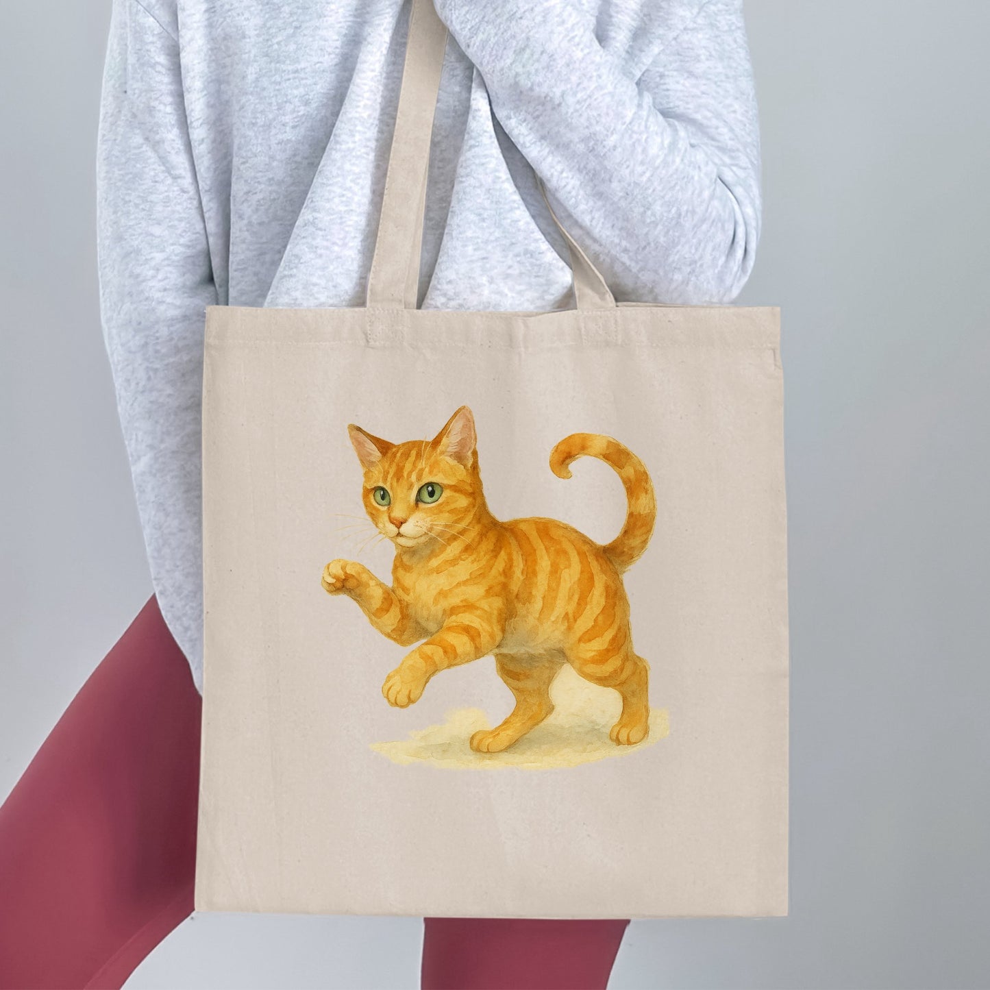 Cute Ginger Cat Design Tote Bag Product
