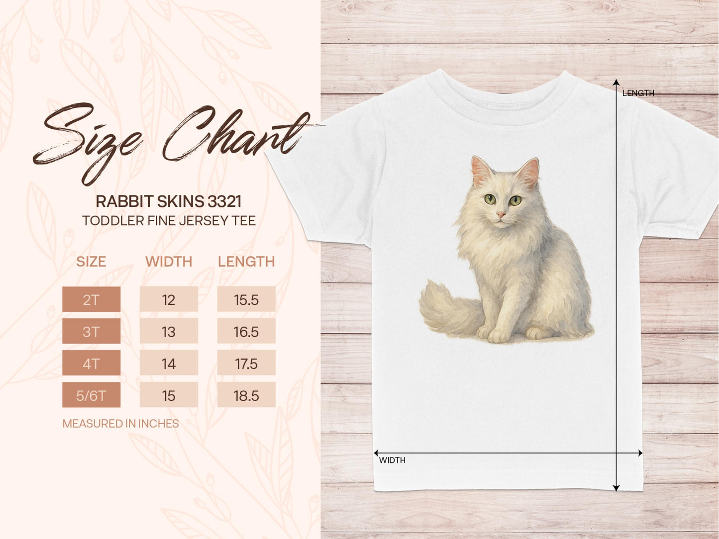 White Toddler Tee with Elegant Cat Illustration product