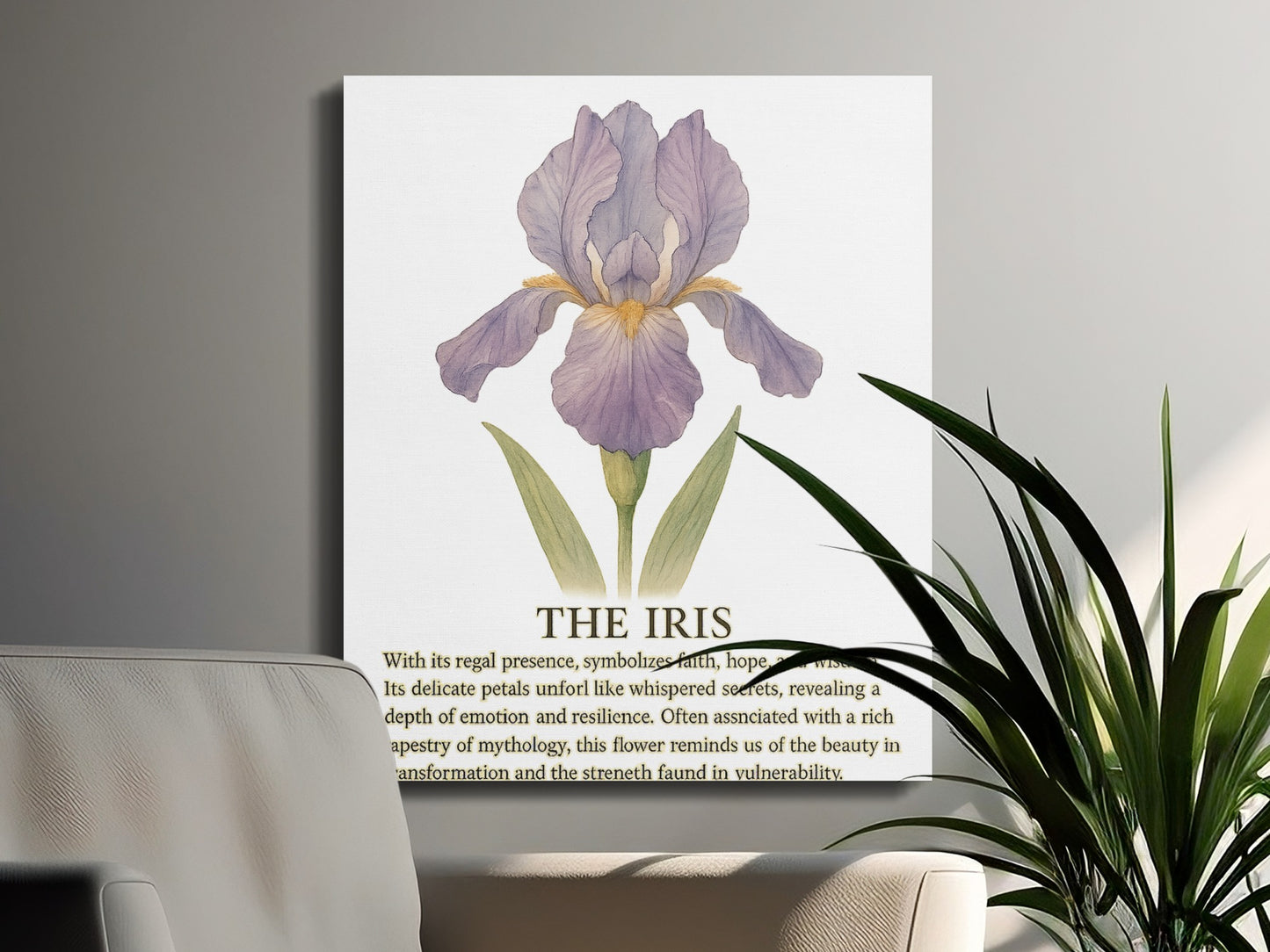 Purple Iris Botanical Art Canvas product type