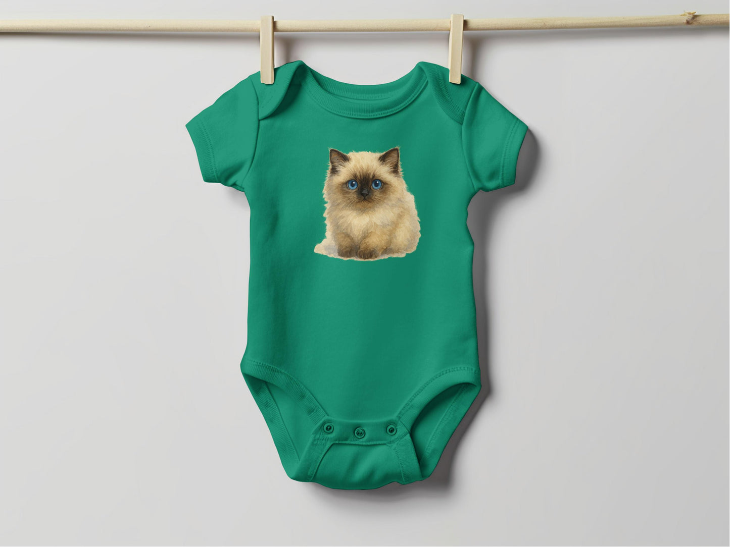 Adorable Cat Print Baby Onesie for Unisex product type