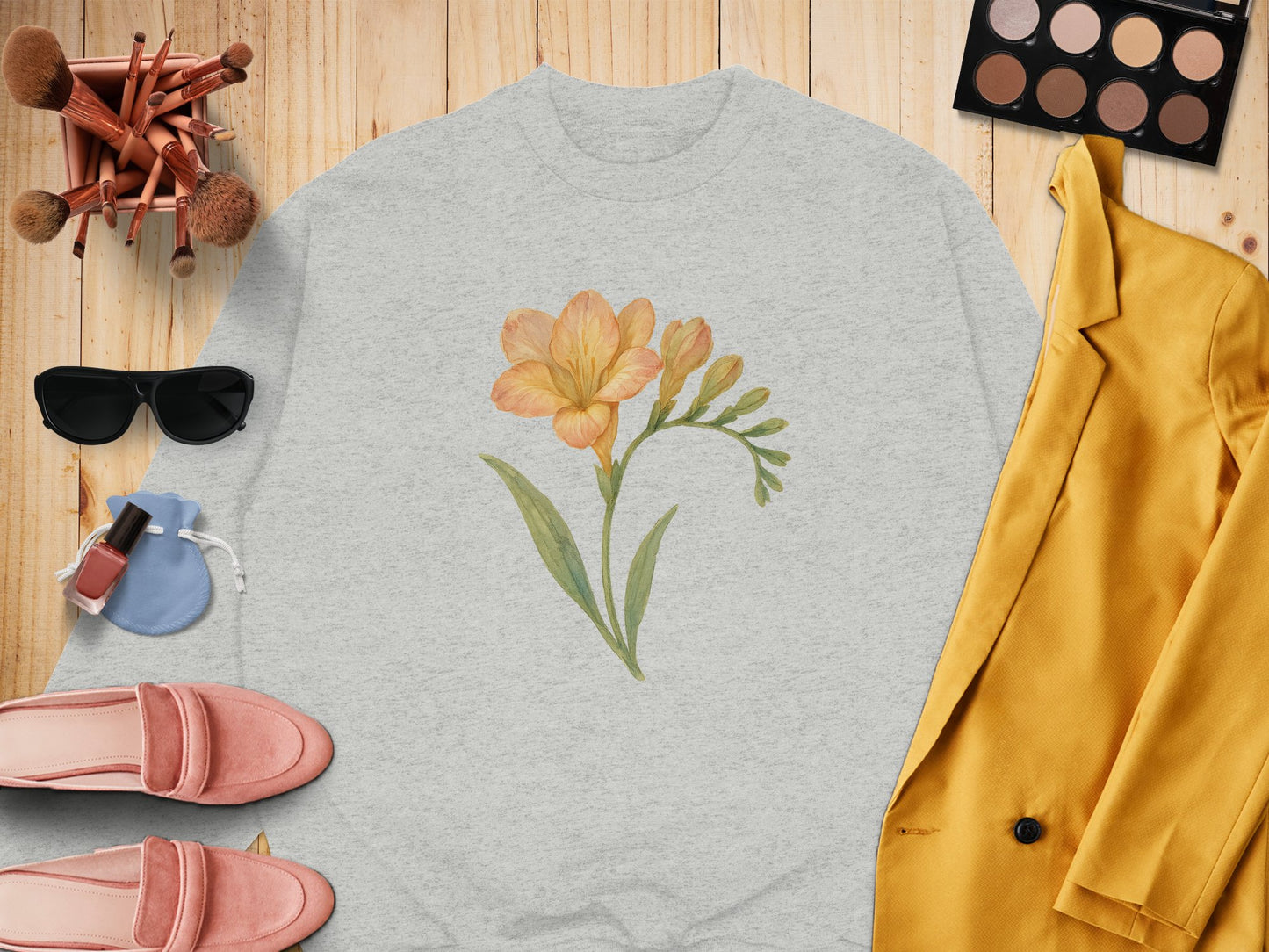 Beautiful Floral Design on Comfort Shirt product