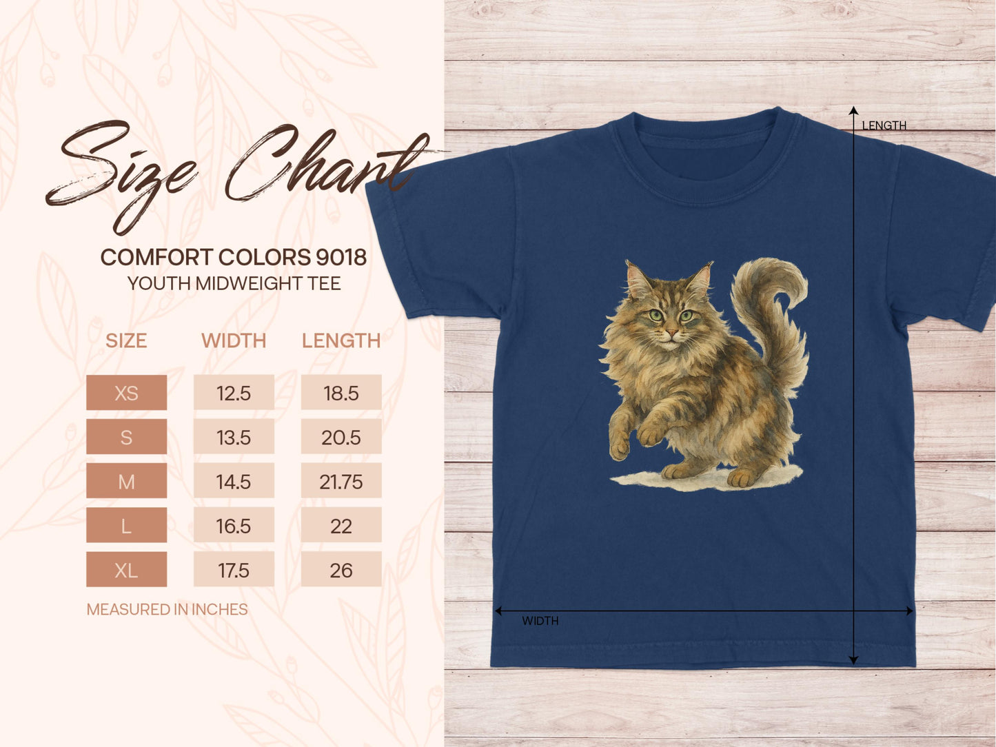 Cute Fluffy Cat Youth Midweight Tee Shirt product