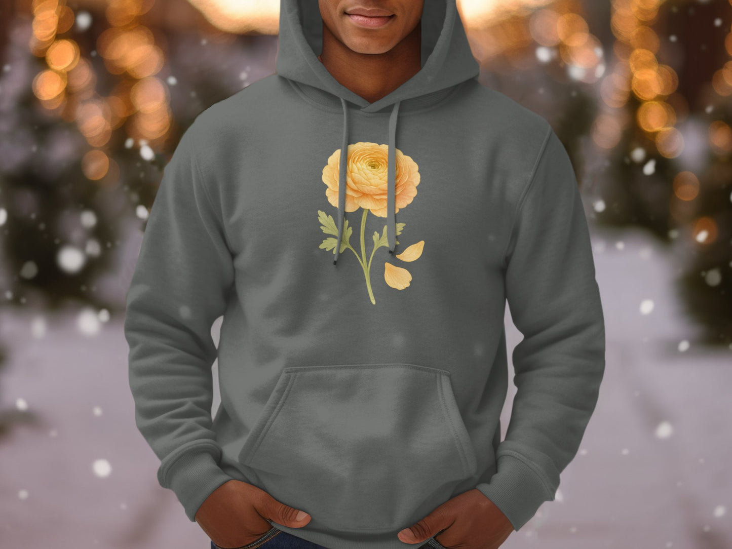 Cozy Hoodie with Yellow Flower Design product
