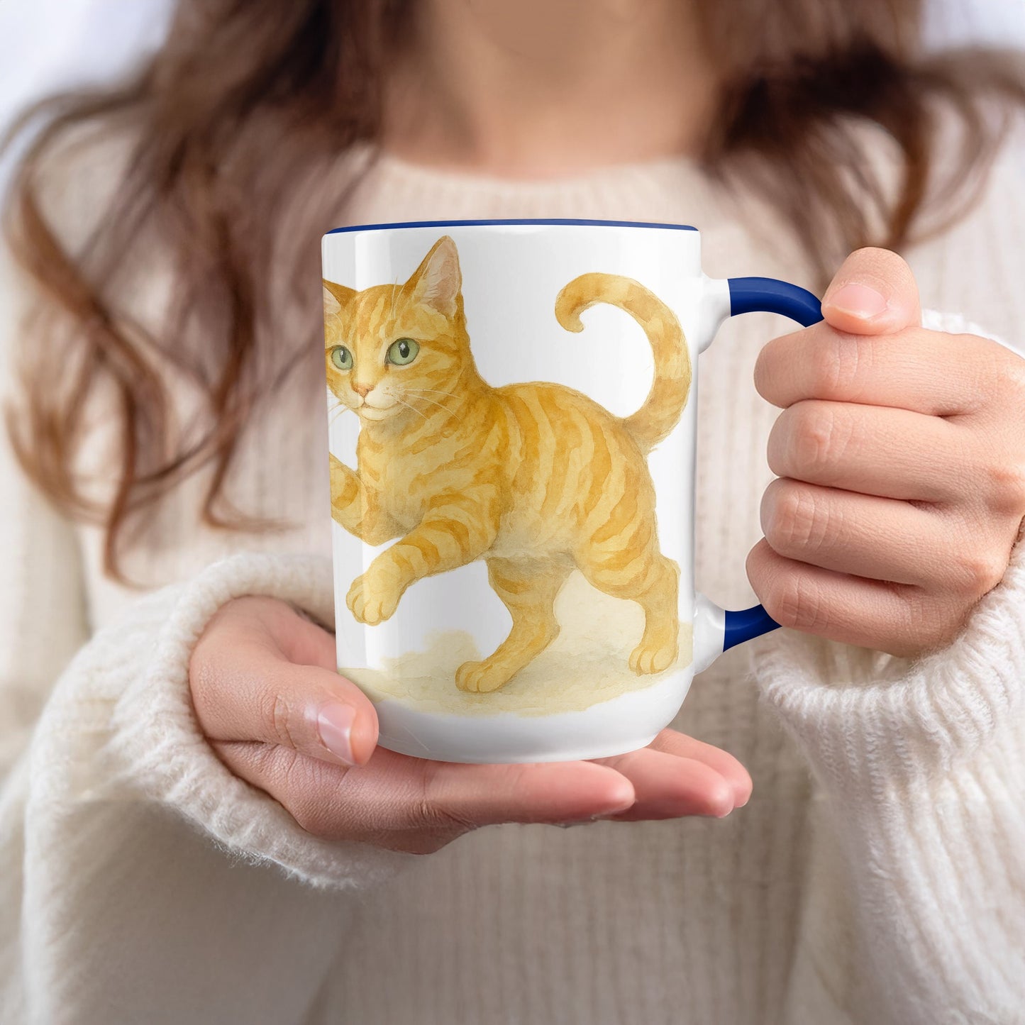 Adorable Ginger Cat Art Mug Perfect Coffee Product