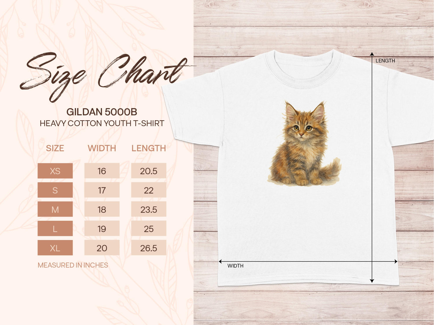 Cute Kitten Illustration Youth T-Shirt product type
