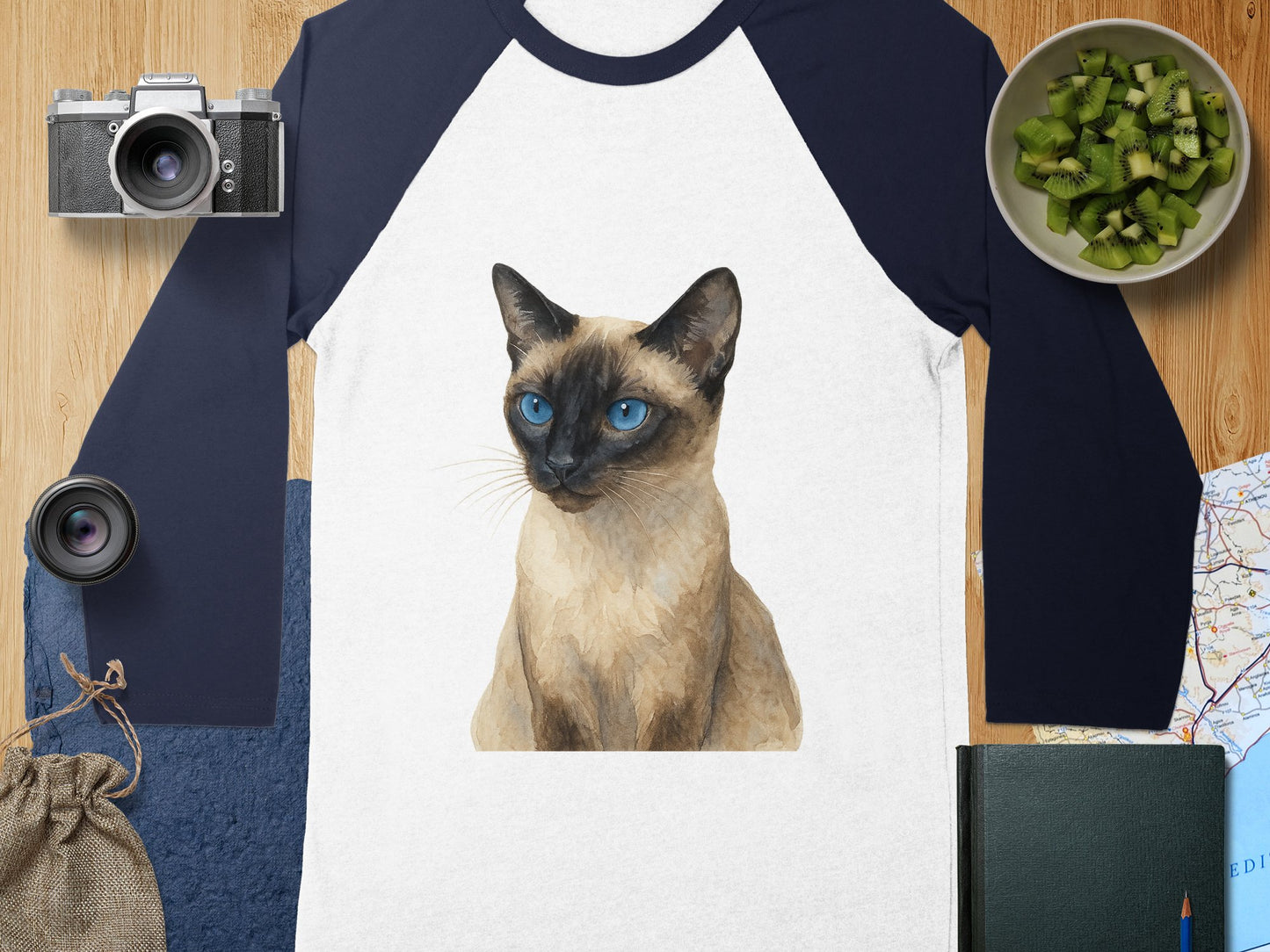Siamese Cat Graphic Baseball Shirt product type