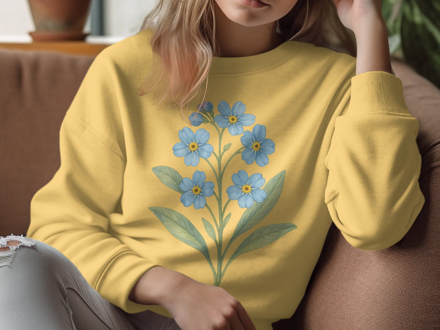 Floral Blue Blossom Design Sweatshirt product