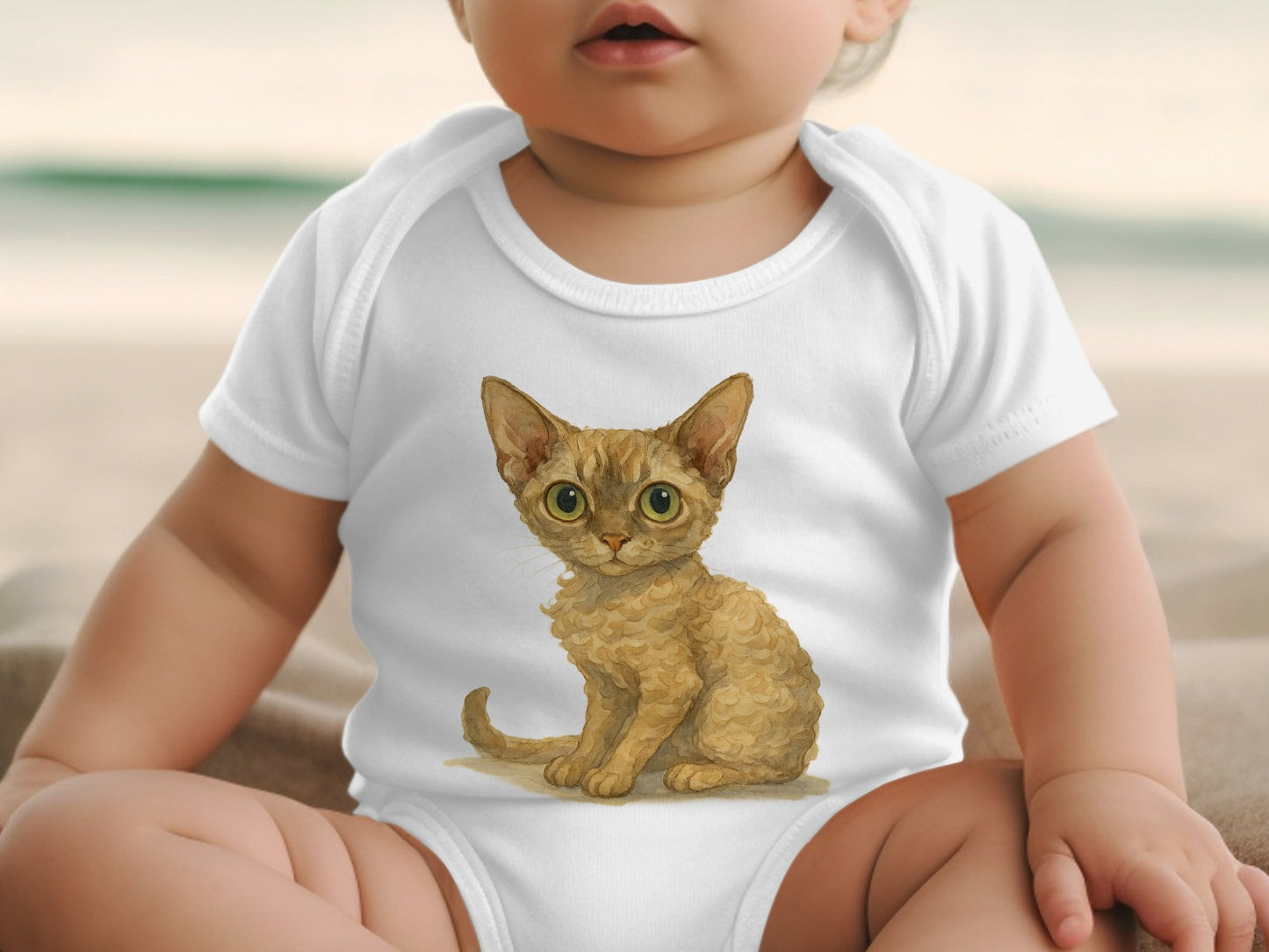 Adorable Kitten Print Infant Outfit Baby Clothing product