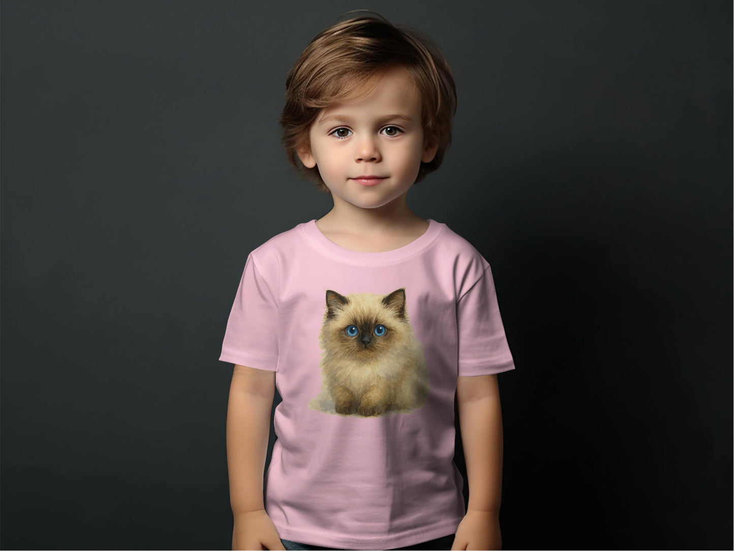 Adorable Cat Print Design for Children Shirt product type