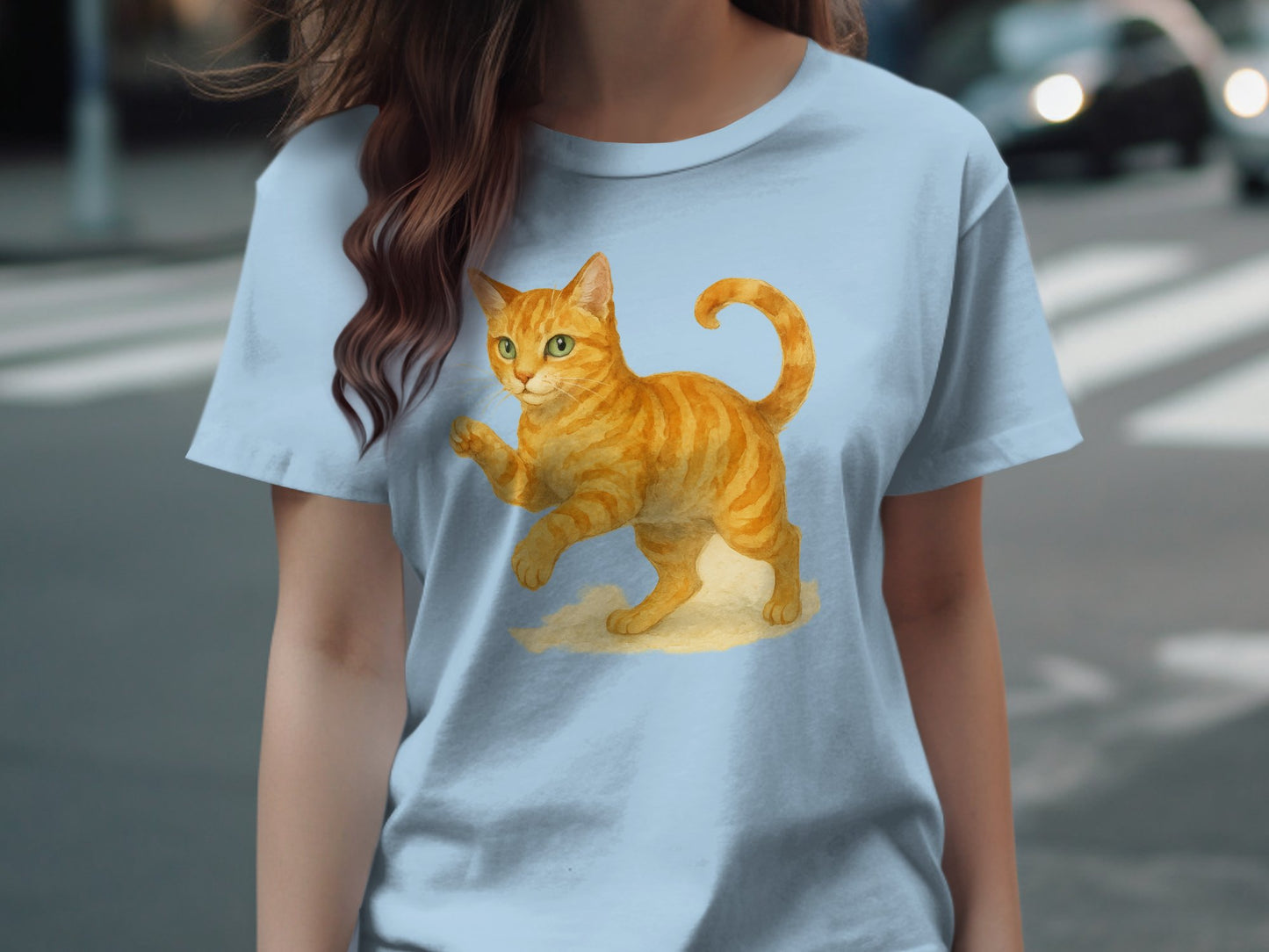 Playful Ginger Cat Graphic Tee shirt product