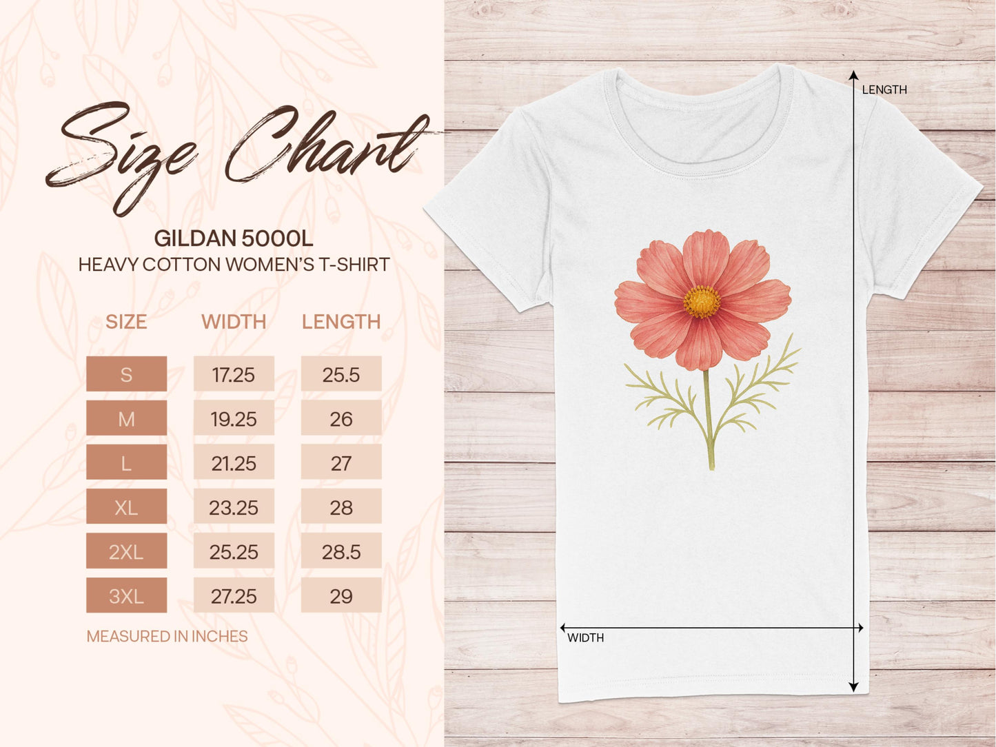 Coral Flower Design Gildan Women's T-shirt product type