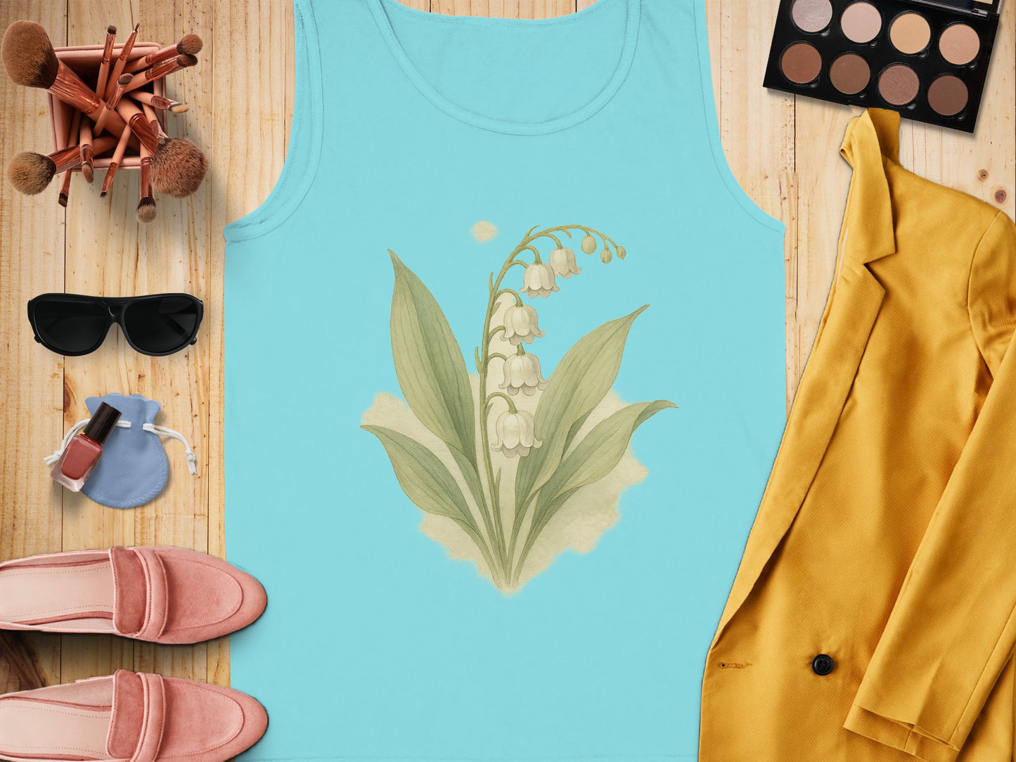 Beautiful Lily of the Valley Design Tank Top product