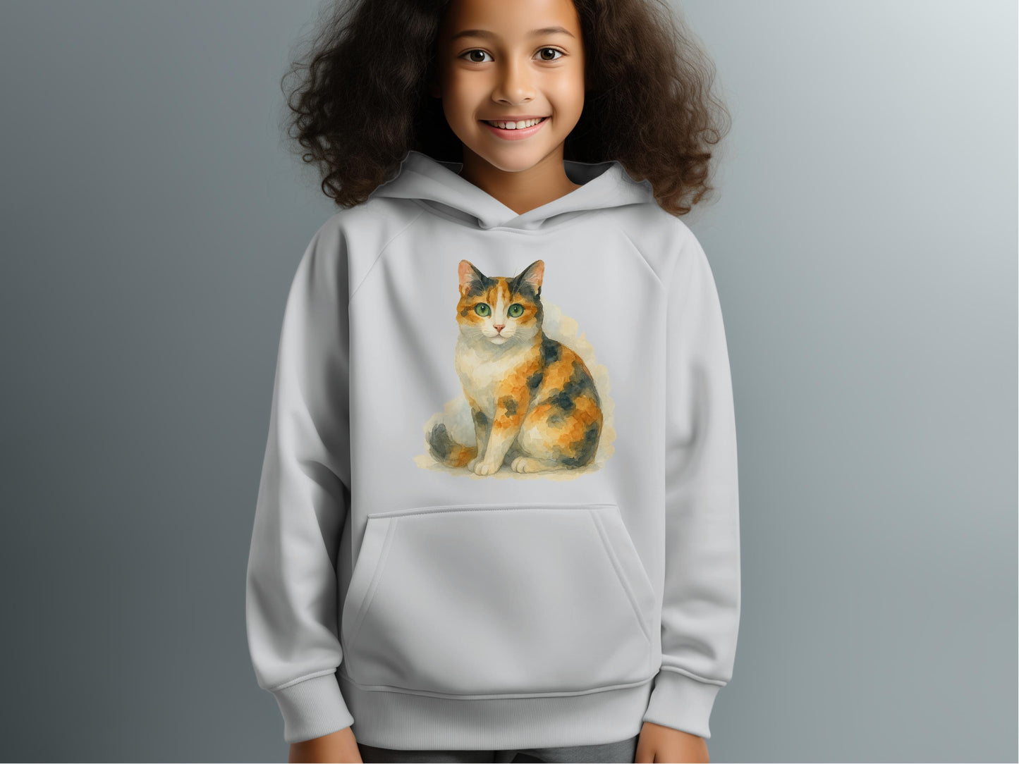 Cute Cat Design on Kids Hoodie product
