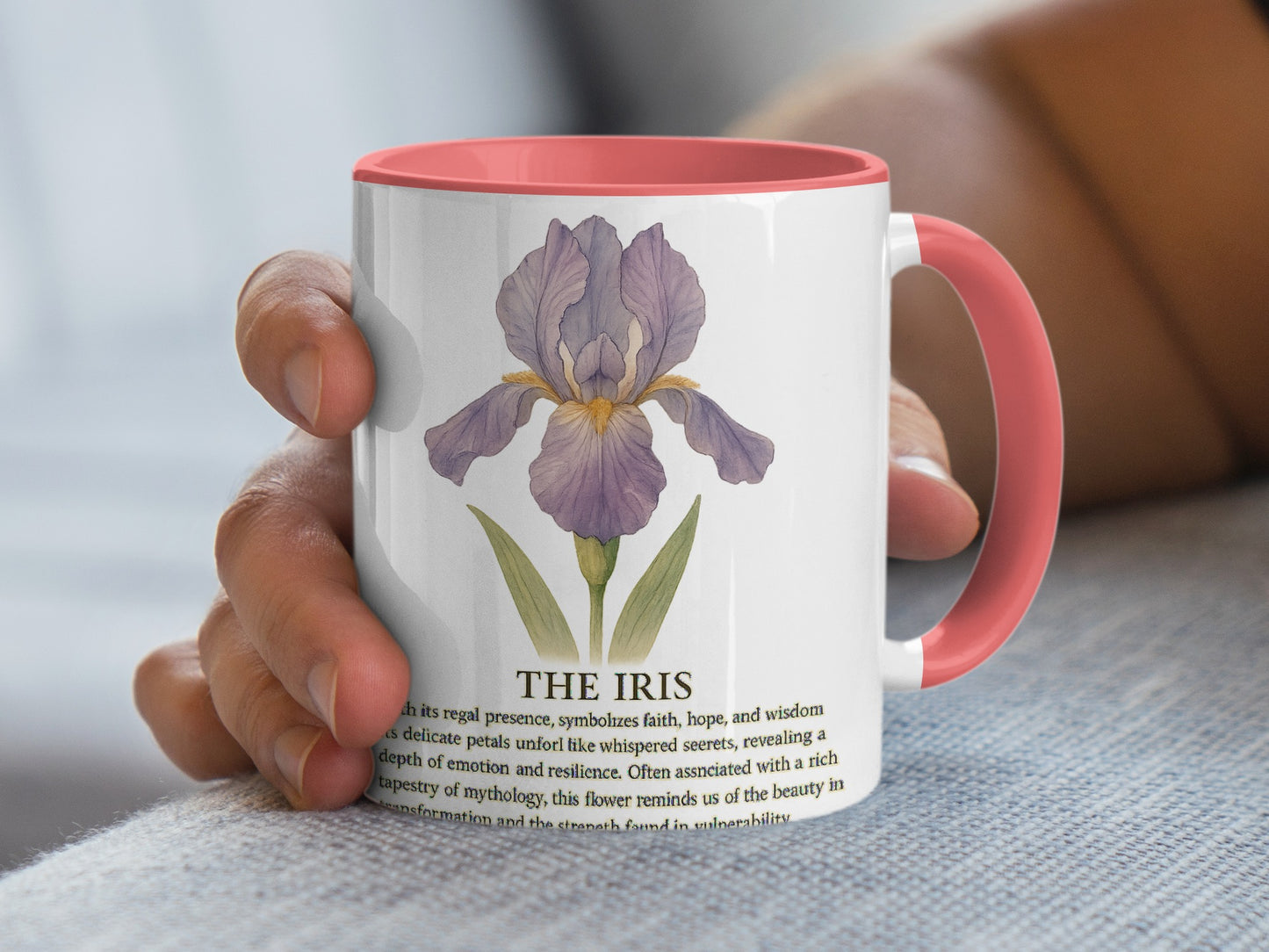 Elegant Floral Iris Print Coffee Mug product type
