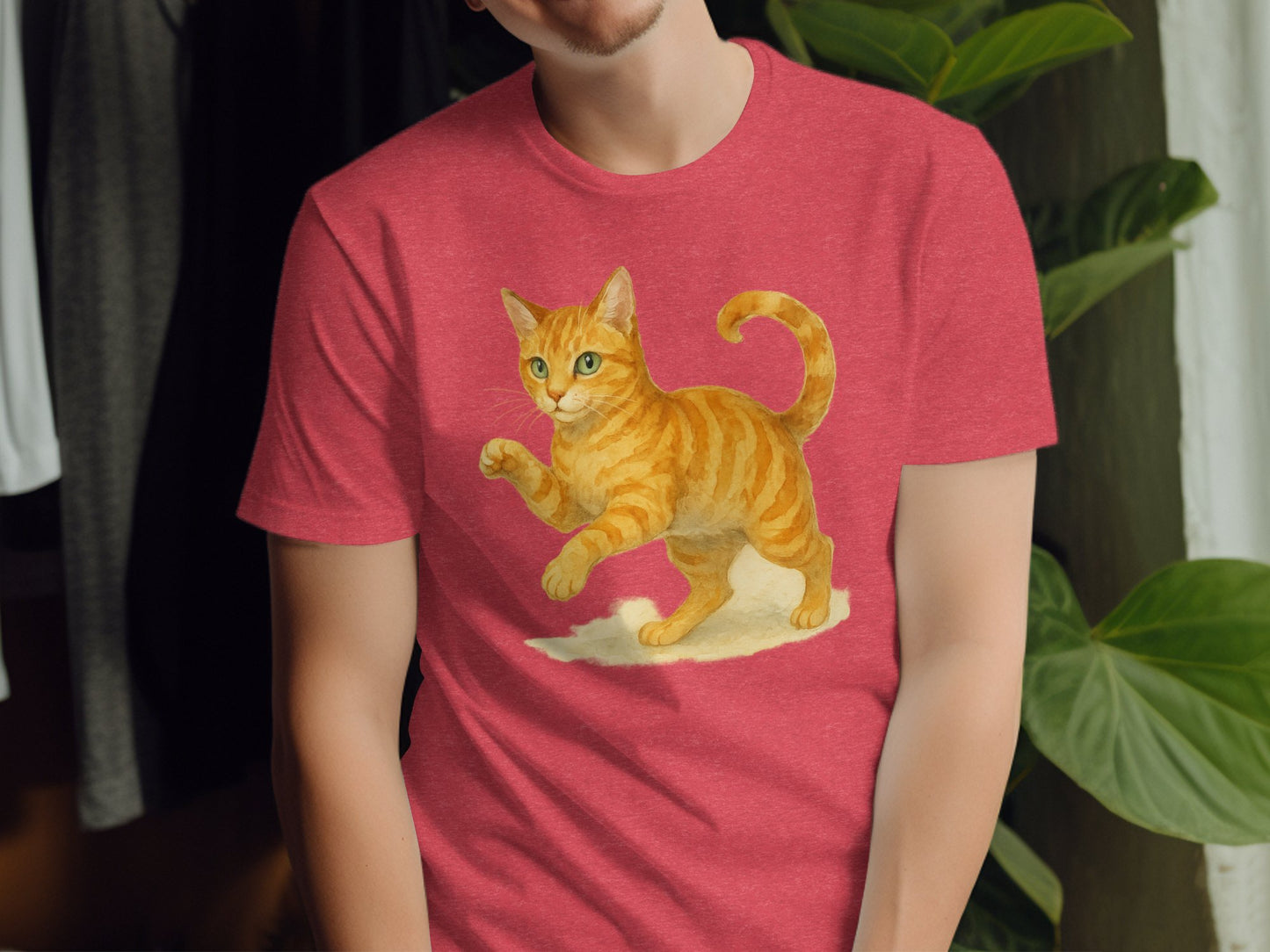 Cute Orange Tabby Cat Graphic Tee Shirt product