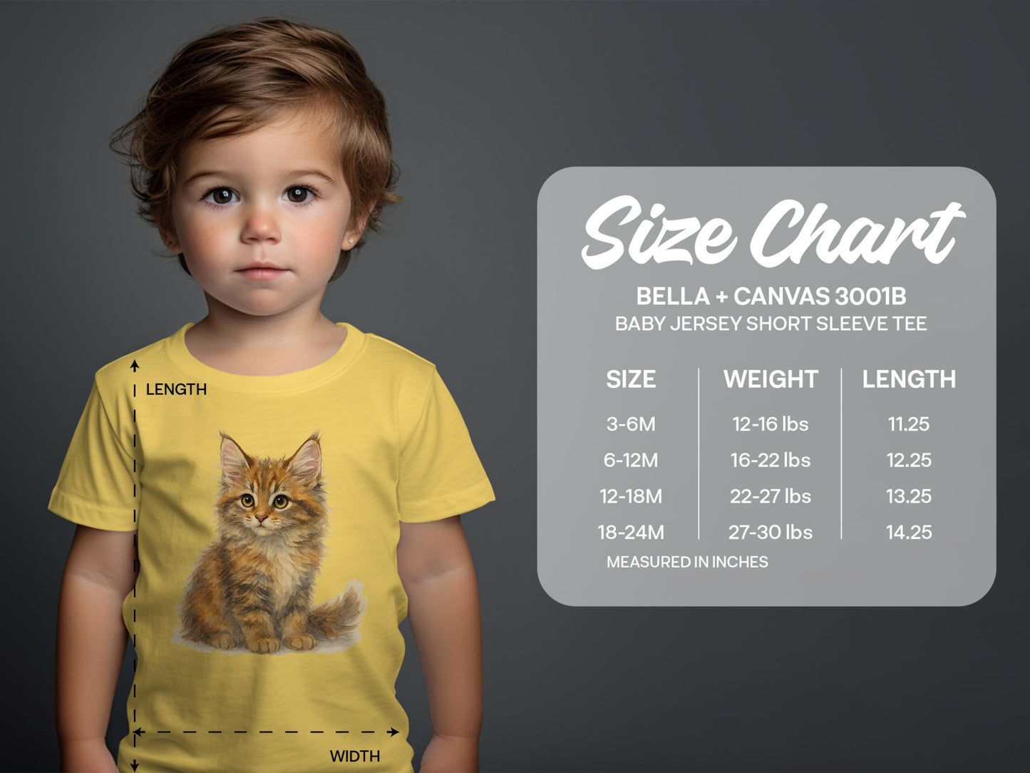 Adorable Kitten Graphic on Yellow Toddler Tee product