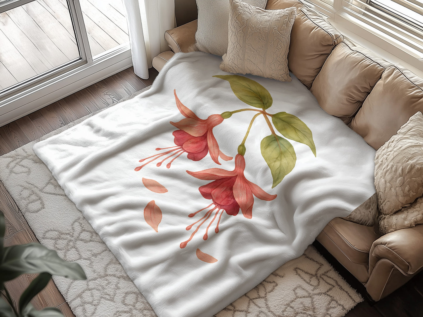 Floral Design Cozy Blanket Throw product
