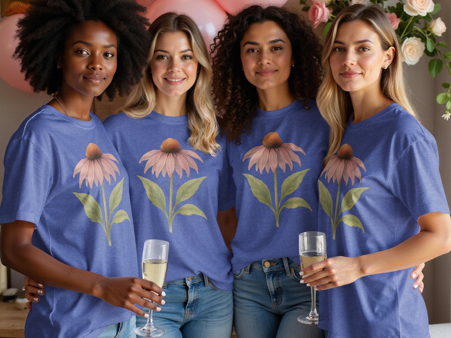 Stylish Floral Graphic Print T-Shirt Casual product type