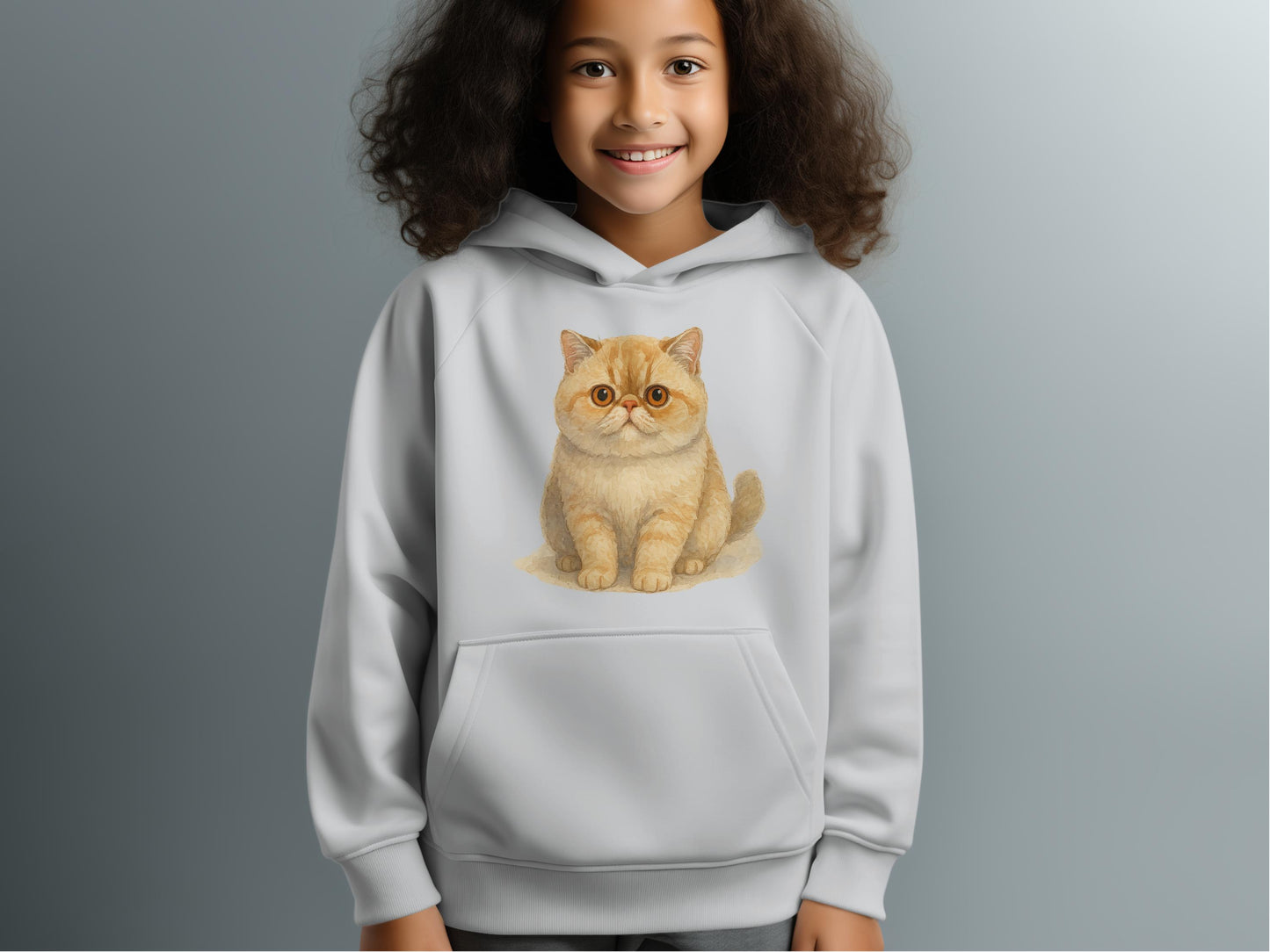Adorable Cat Printed Hoodie for Kids Casual Product
