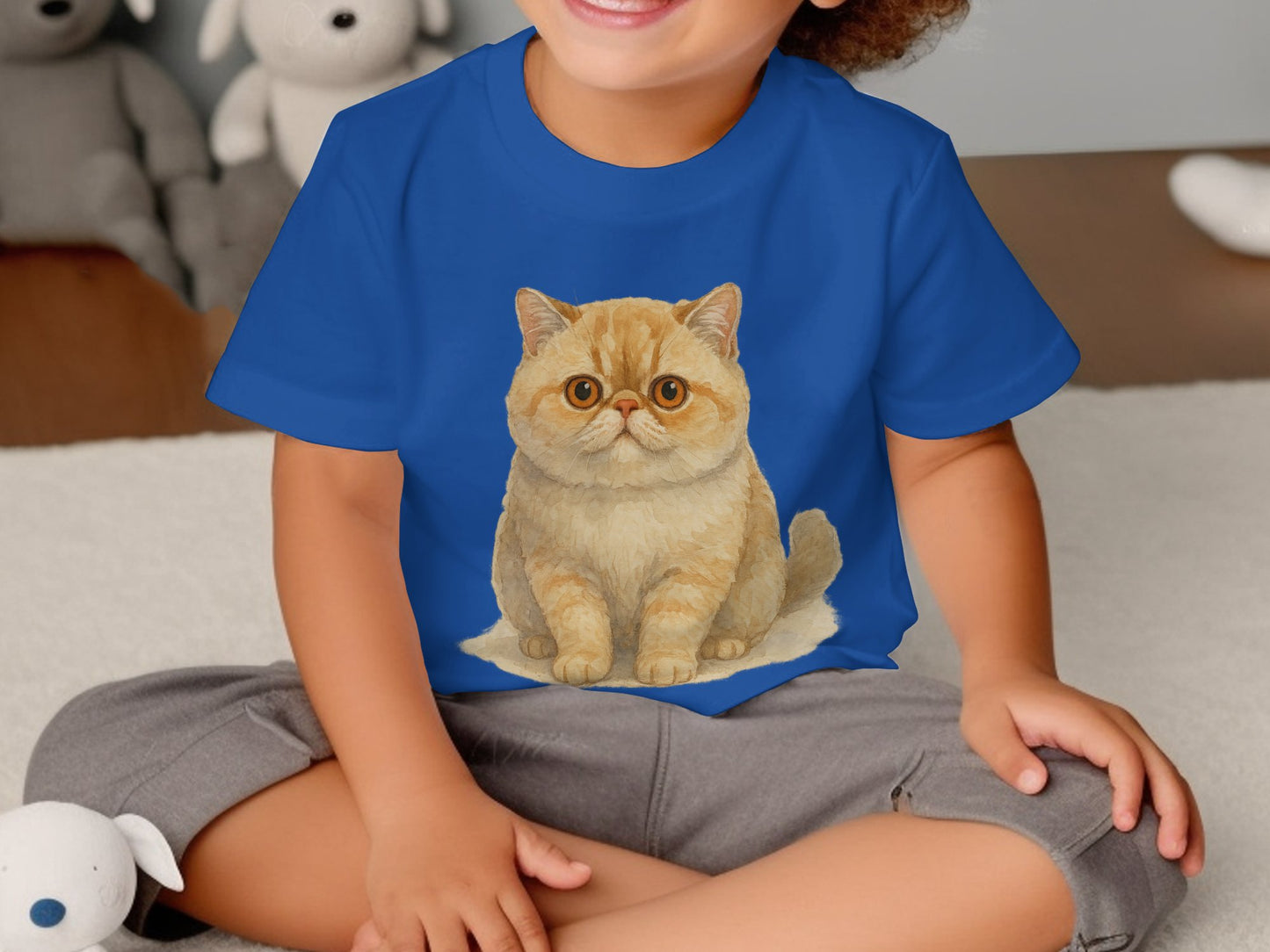 Cute Kitten Graphic Blue Top kids product type