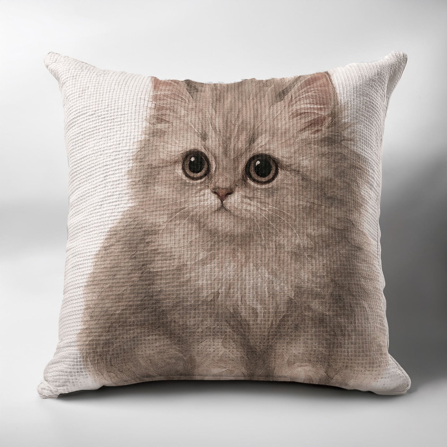 Adorable Fluffy Kitten Print Decorative Pillow product type