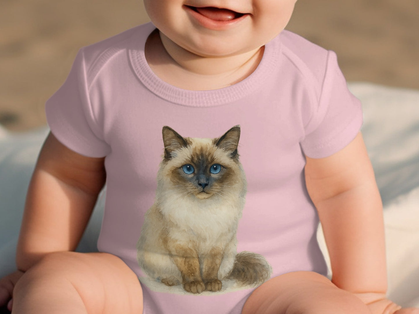 Adorable Baby Outfit Featuring Cute Cat Design product type