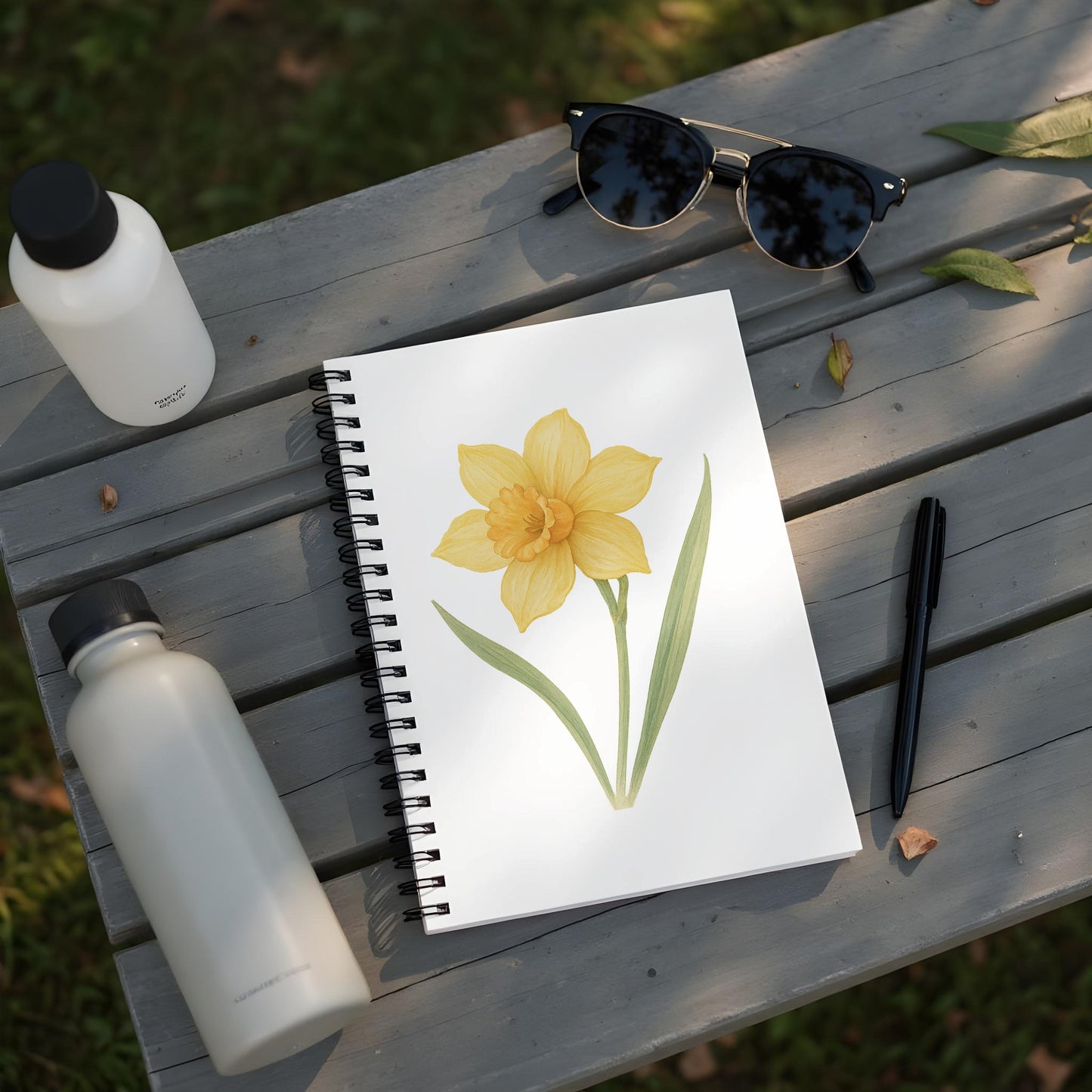Beautiful Yellow Daffodil on Spiral Notebook product