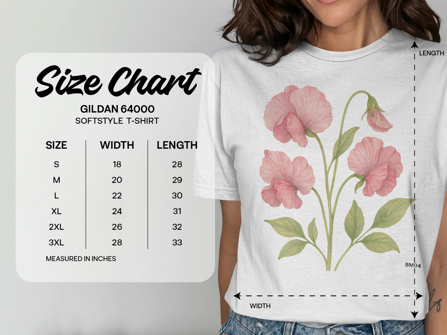 Softstyle T-shirt with Floral Design beautiful product
