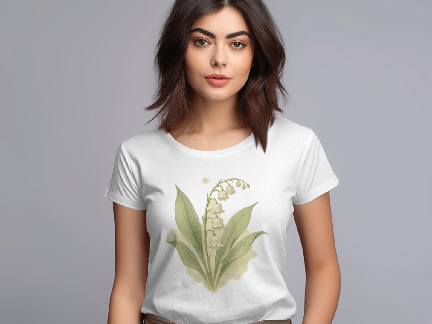 Lily of the Valley Floral Print Women's T-Shirt product type